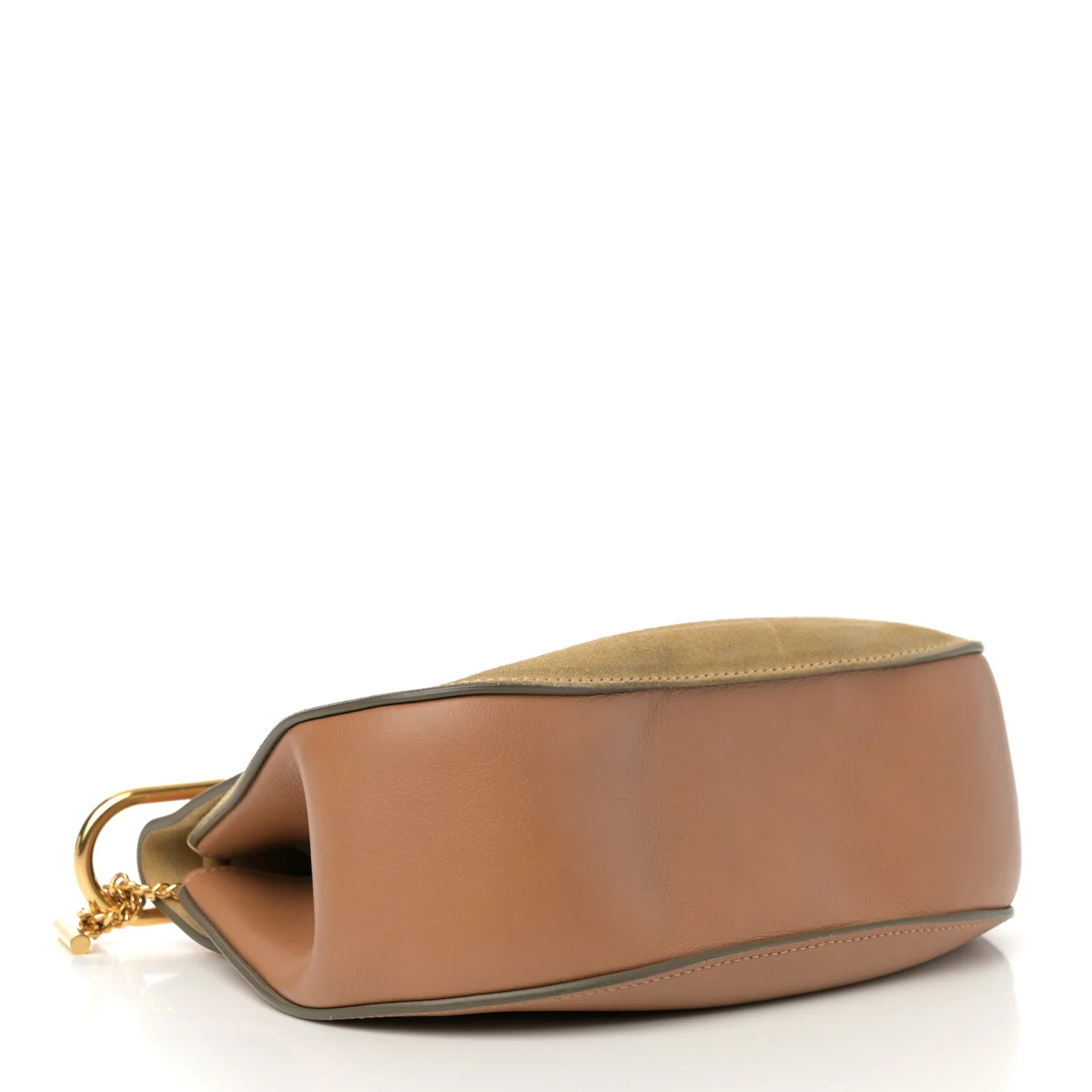 Suede Smooth Calfskin Drew Shoulder Bag Milky Coffee - Top Club