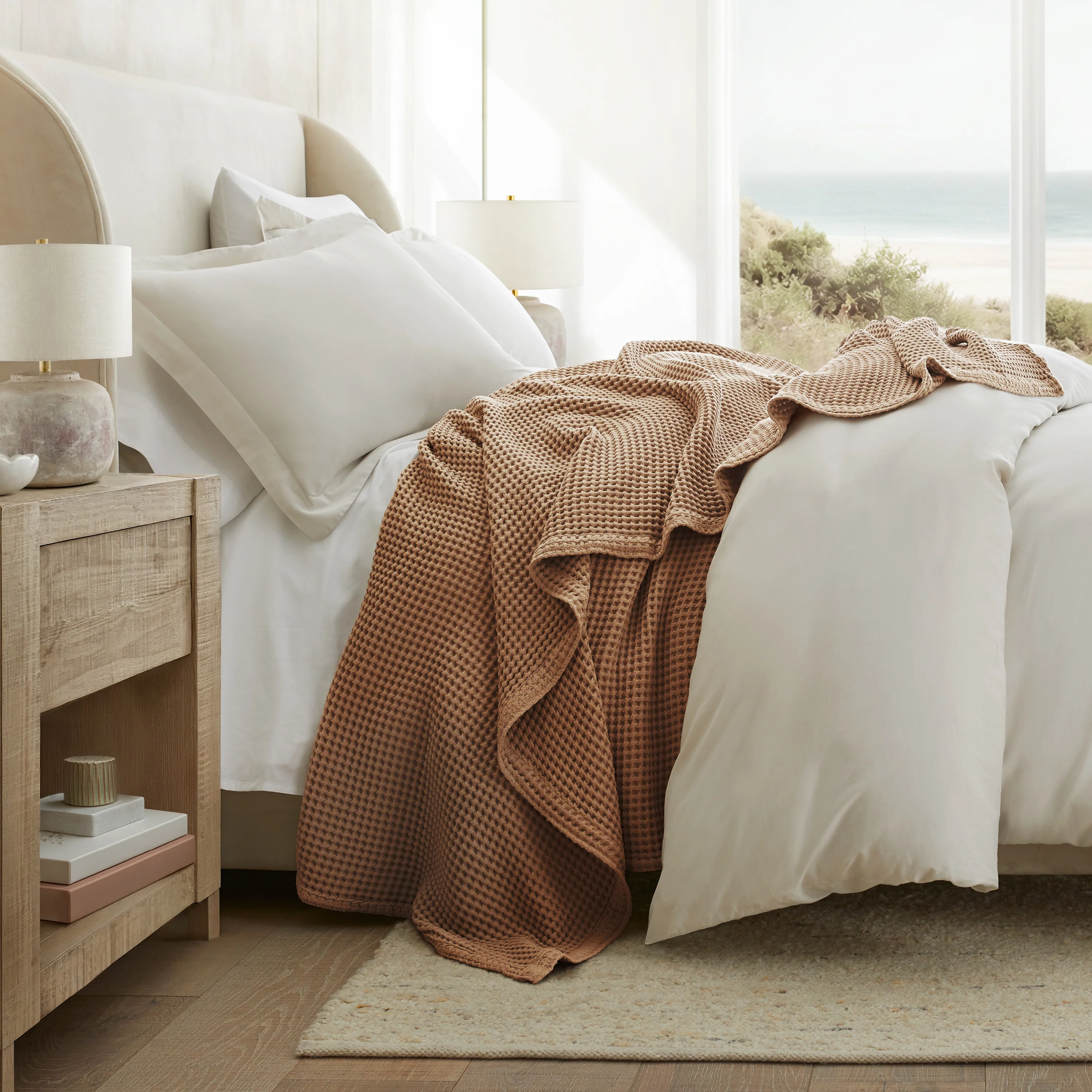 100% Cotton Waffle Weave Bed Blanket - Sale
