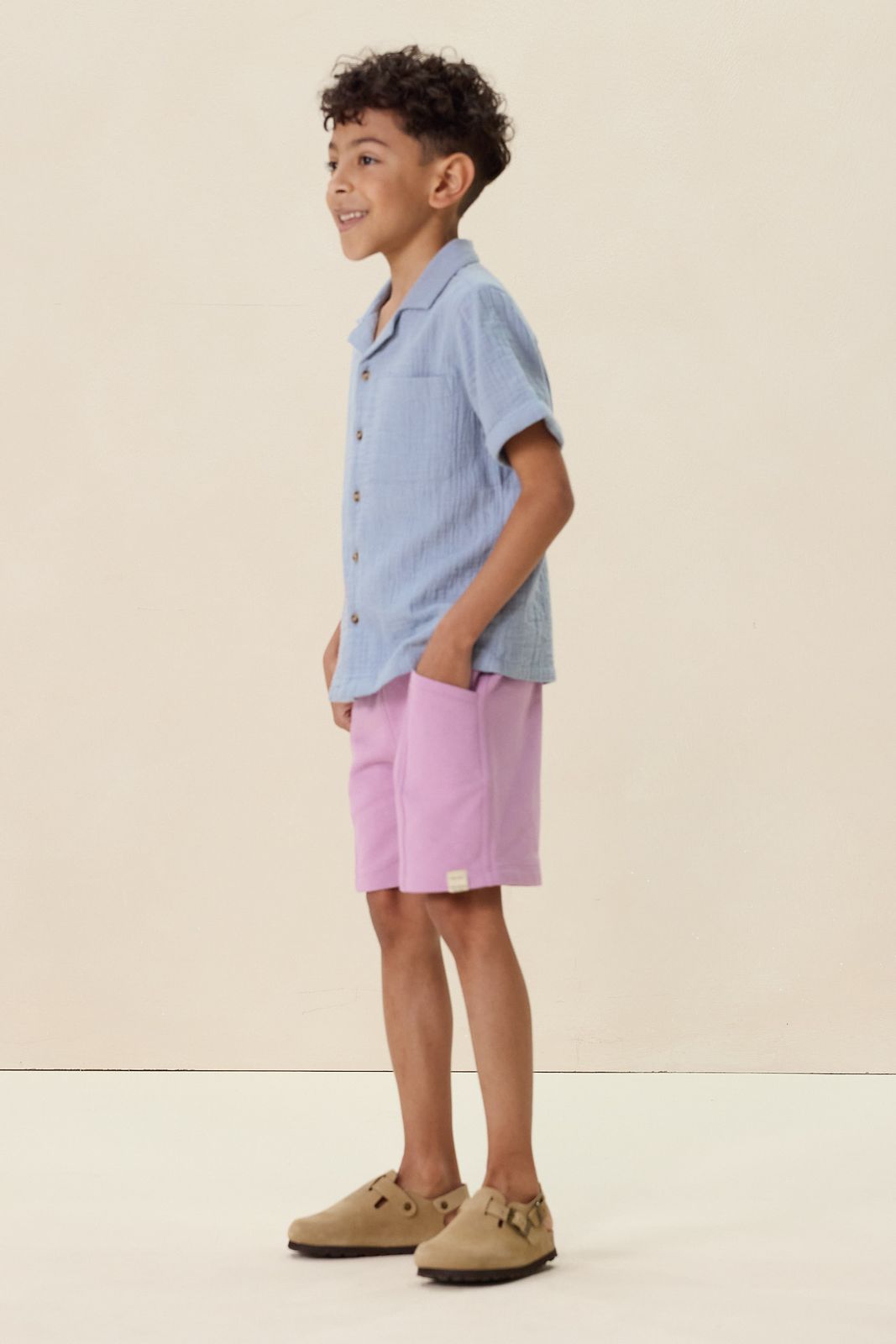 Lichtpaarse sweat shorts