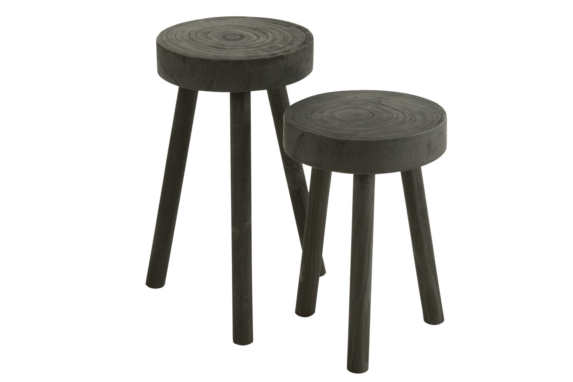 Krukje Paulownia zwart set van 2 stuks #1