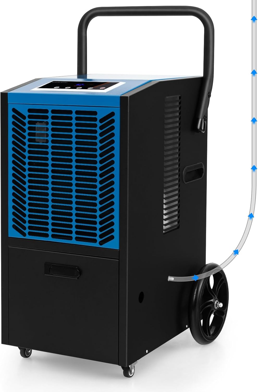 RELAX4LIFE Deumidificatore Commerciale 66L/giorno, Adatto fino a 418㎡, Deumidificatore Portatile, Timer 24H, Pratiche Ruote e Maniglie, per Cantine, Magazzini, Fabbriche (Blu | 66L/Giorno)