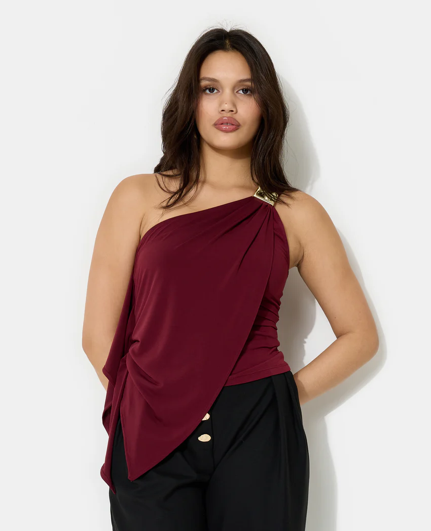 Pimkie Top asymétrique avec détail bijou et drapés