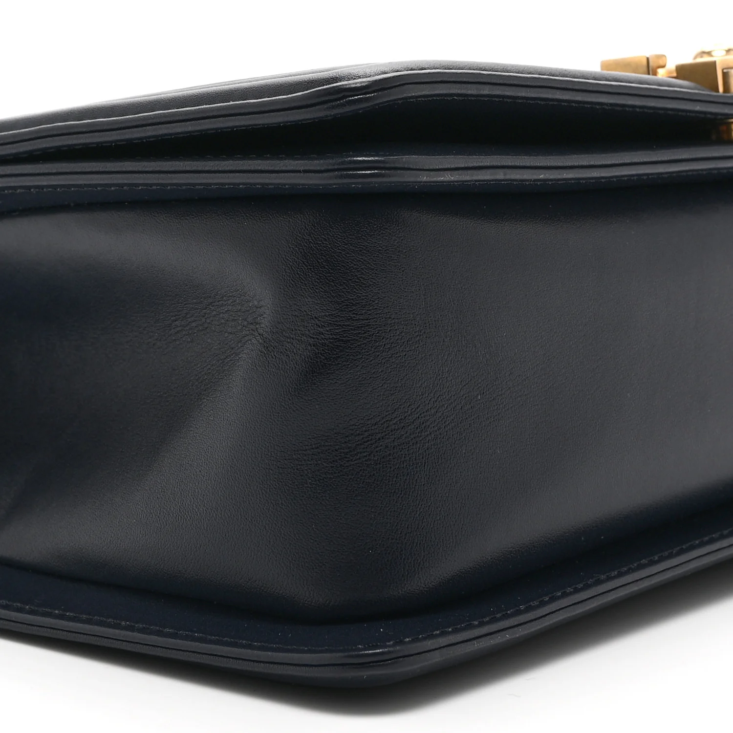 Lambskin Quilted Medium Boy Flap Dark Navy - Top Club