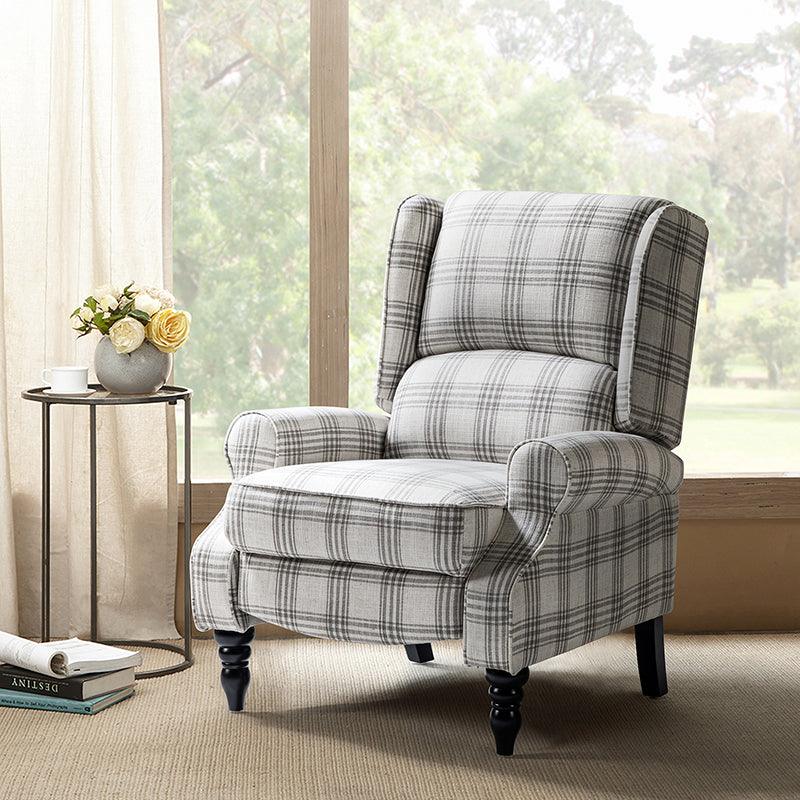 Erdeni Upholstered Manual Wingback Recliner Chair