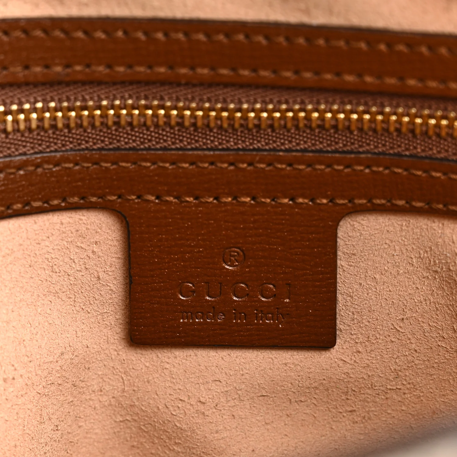 GG Supreme Monogram Small Horsebit 1955 Shoulder Bag Beige Brown Sugar - Top Club