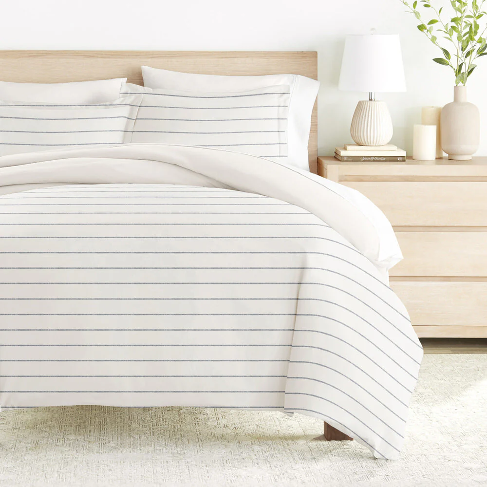 Harbor Stripe Reversible Pattern 3-Piece Duvet Cover Set (Sale)