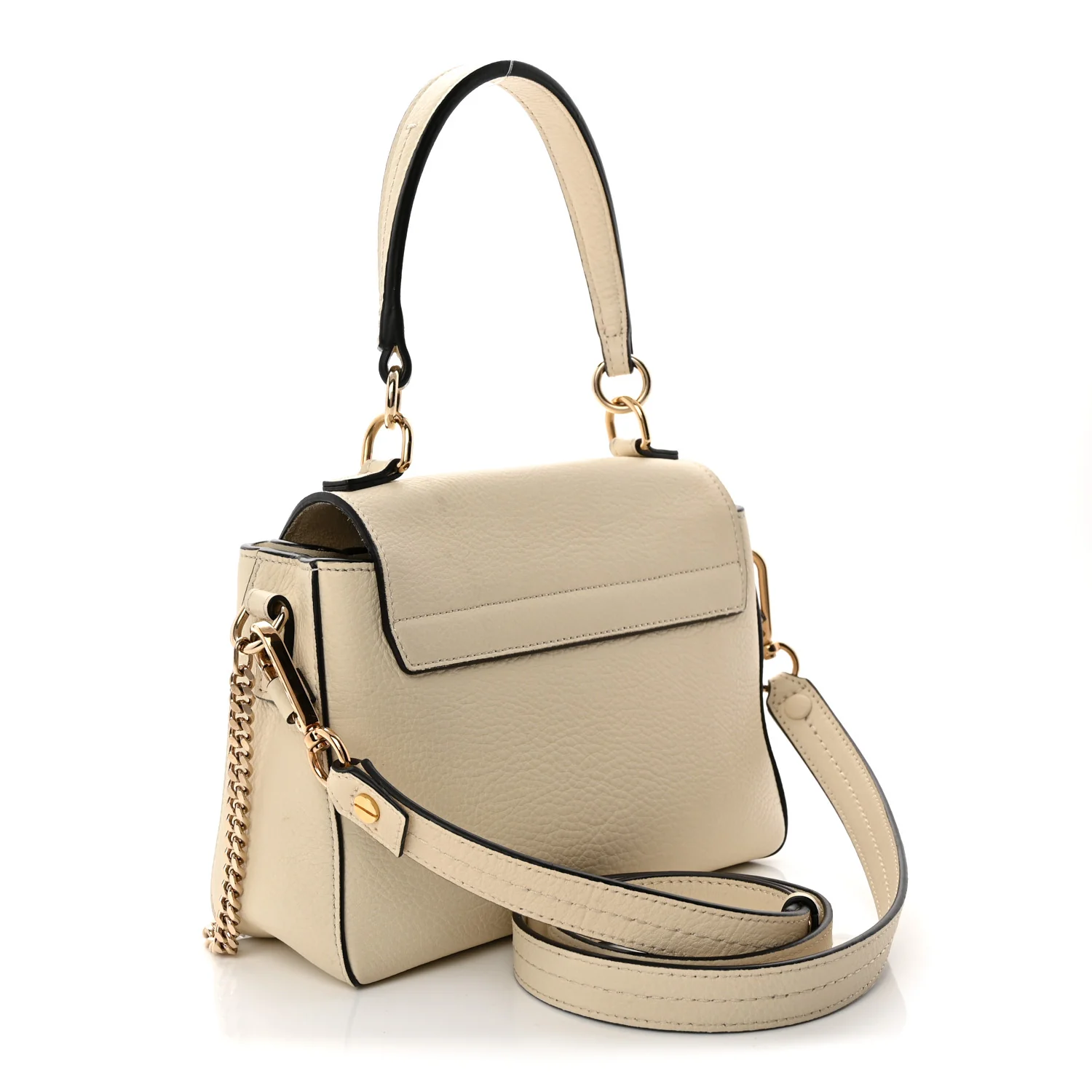 Calfskin Mini Faye Day Shoulder Bag Off White - Top Club