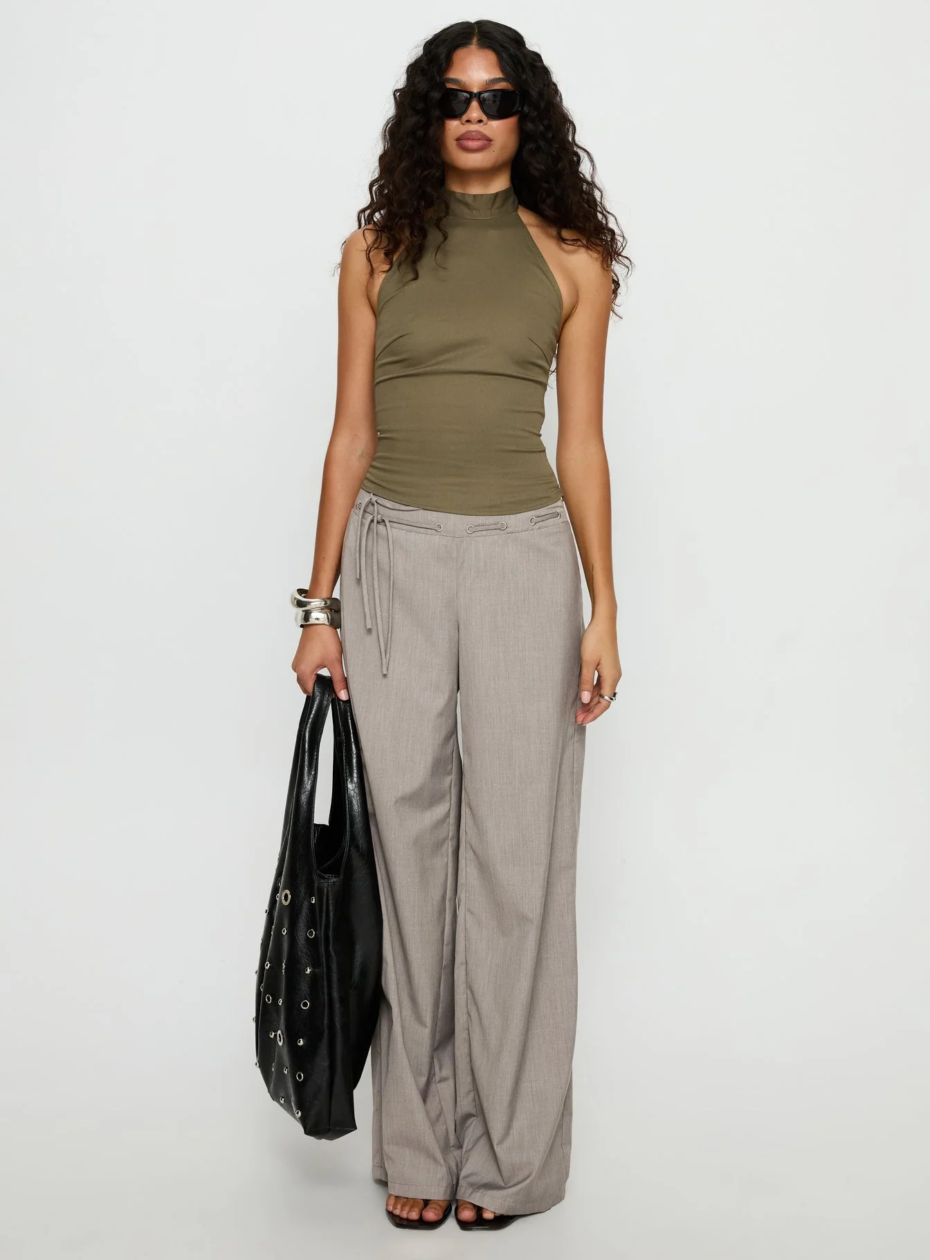 Merril Halter Top Khaki