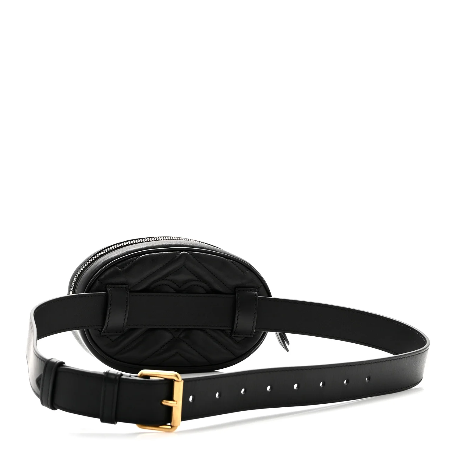 Calfskin Matelasse GG Marmont Belt Bag 85 34 Black - Top Club