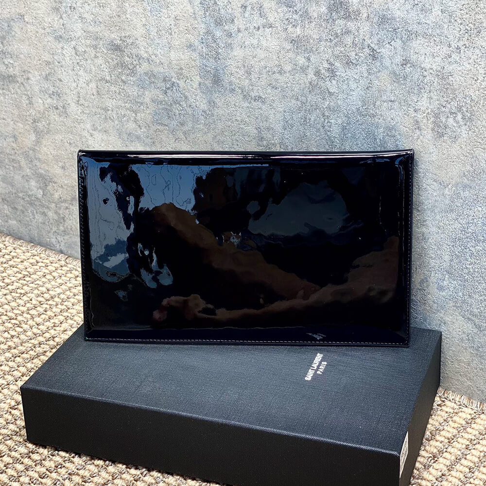 YSL UPTOWN POUCH IN PATENT LEATHER(HIGH-END GRADE) - Top Club
