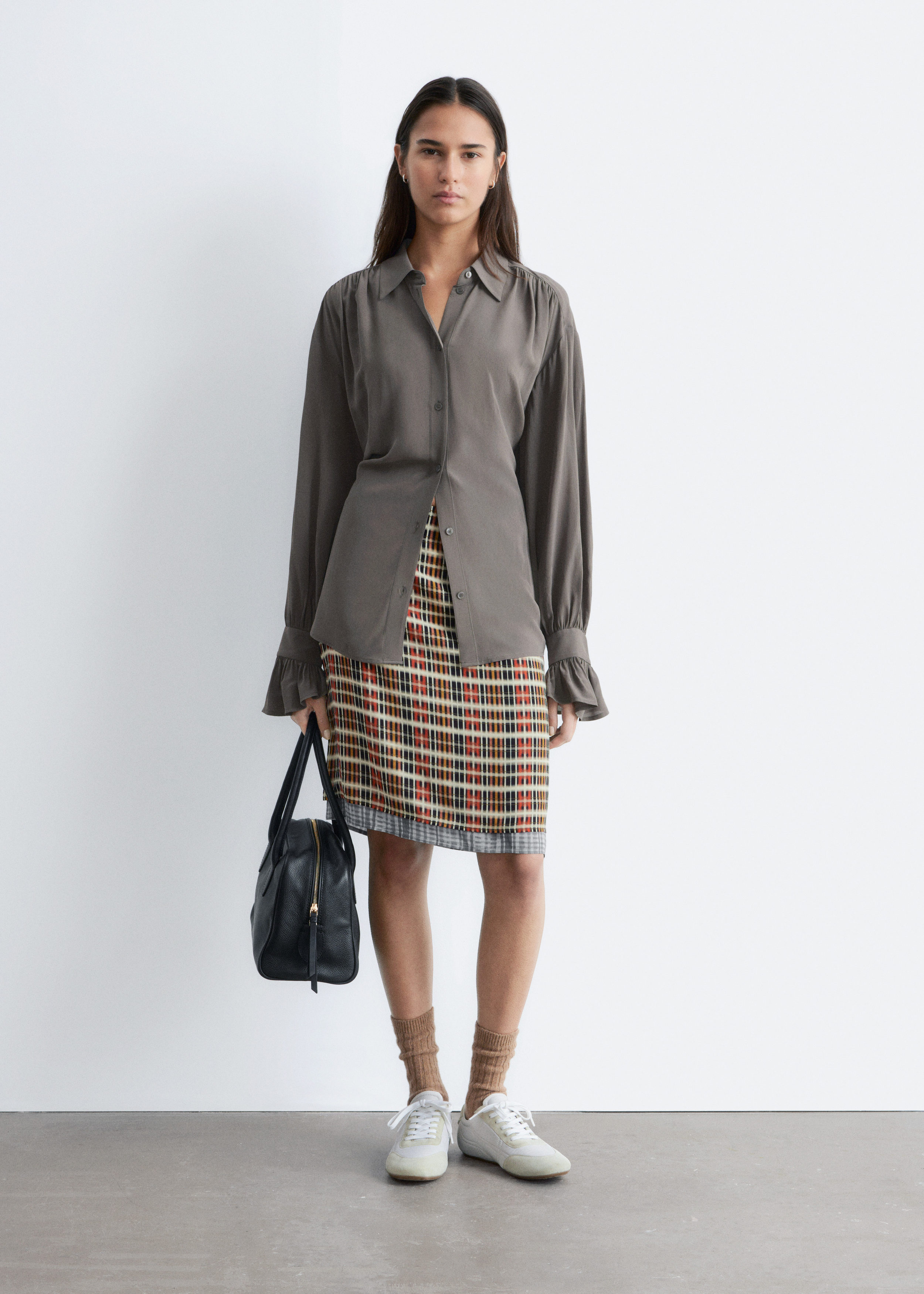 & Other Stories TIE-BACK GATHERED BLOUSE