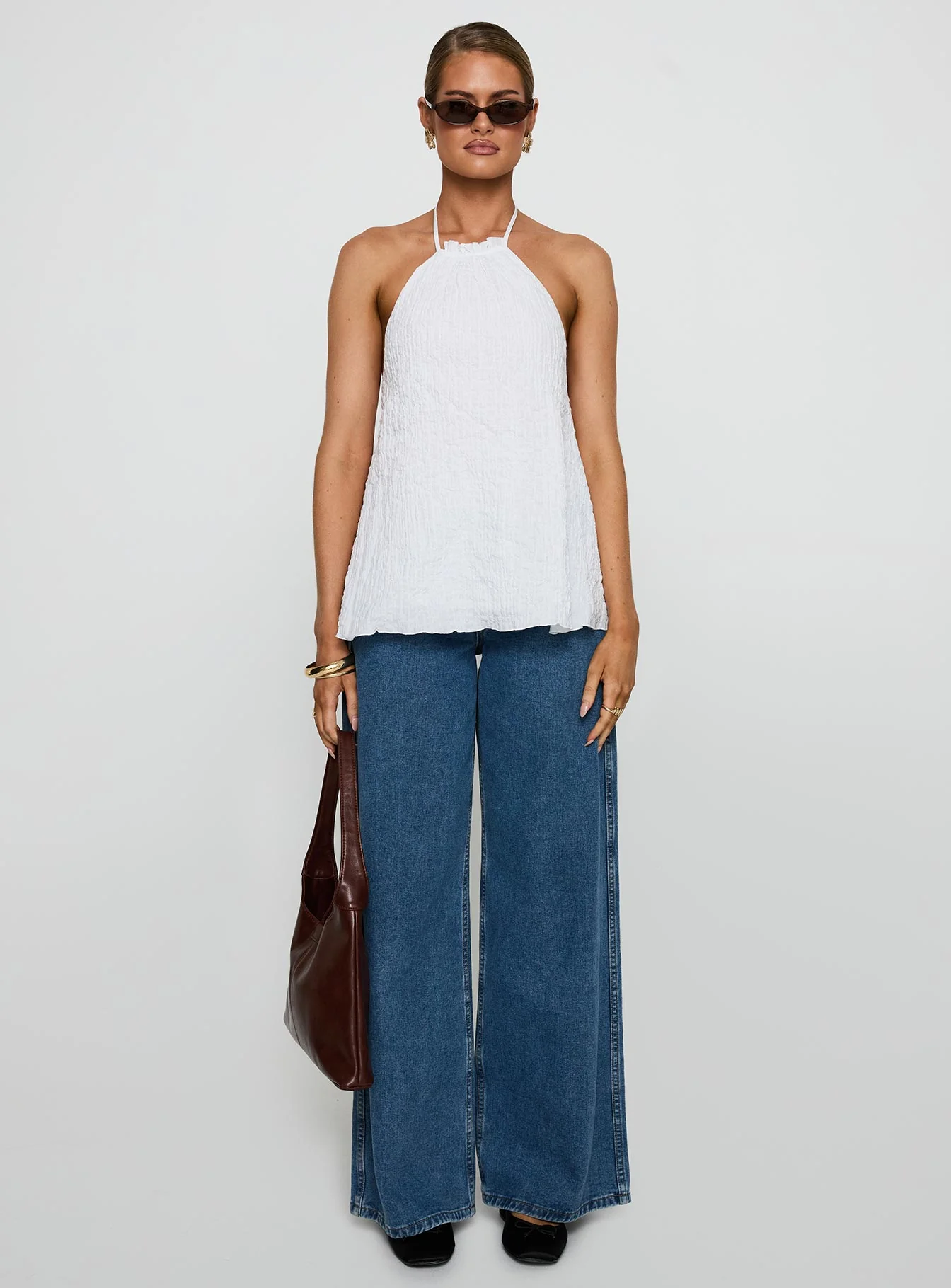 Flutter Halter Top White