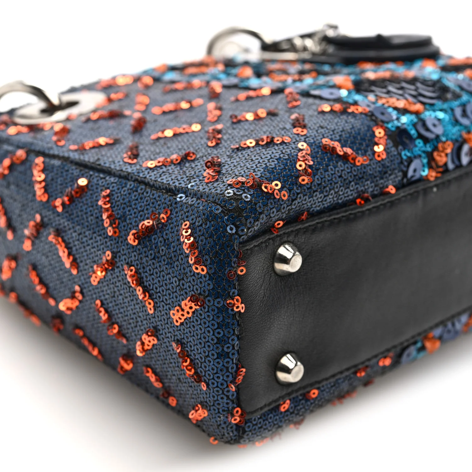Sequin Lambskin Esprit Tokyo Mini Lady Dior Blue Multicolor - Top Club
