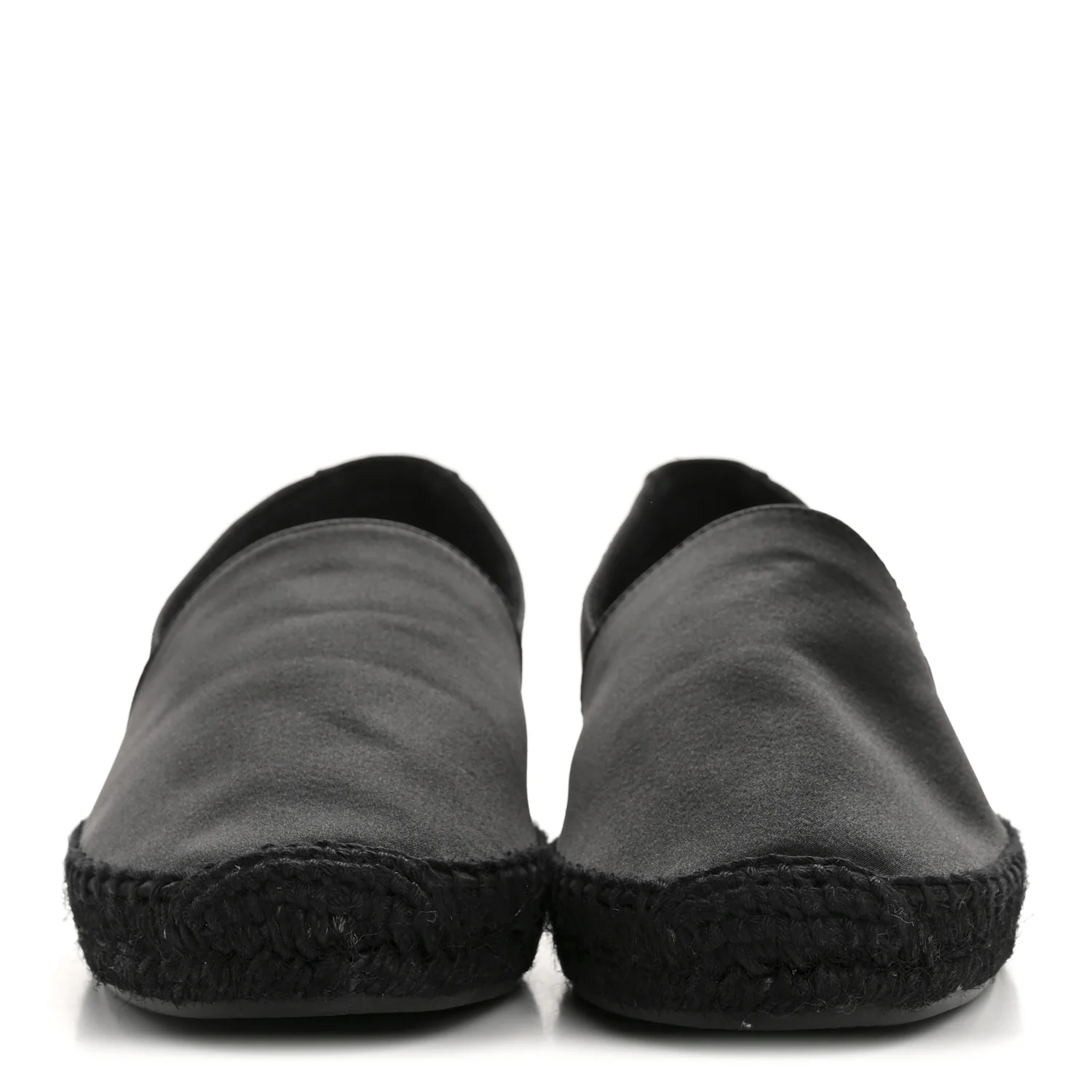 Crepe Satin Elba Espadrilles 38 Black - Top Club