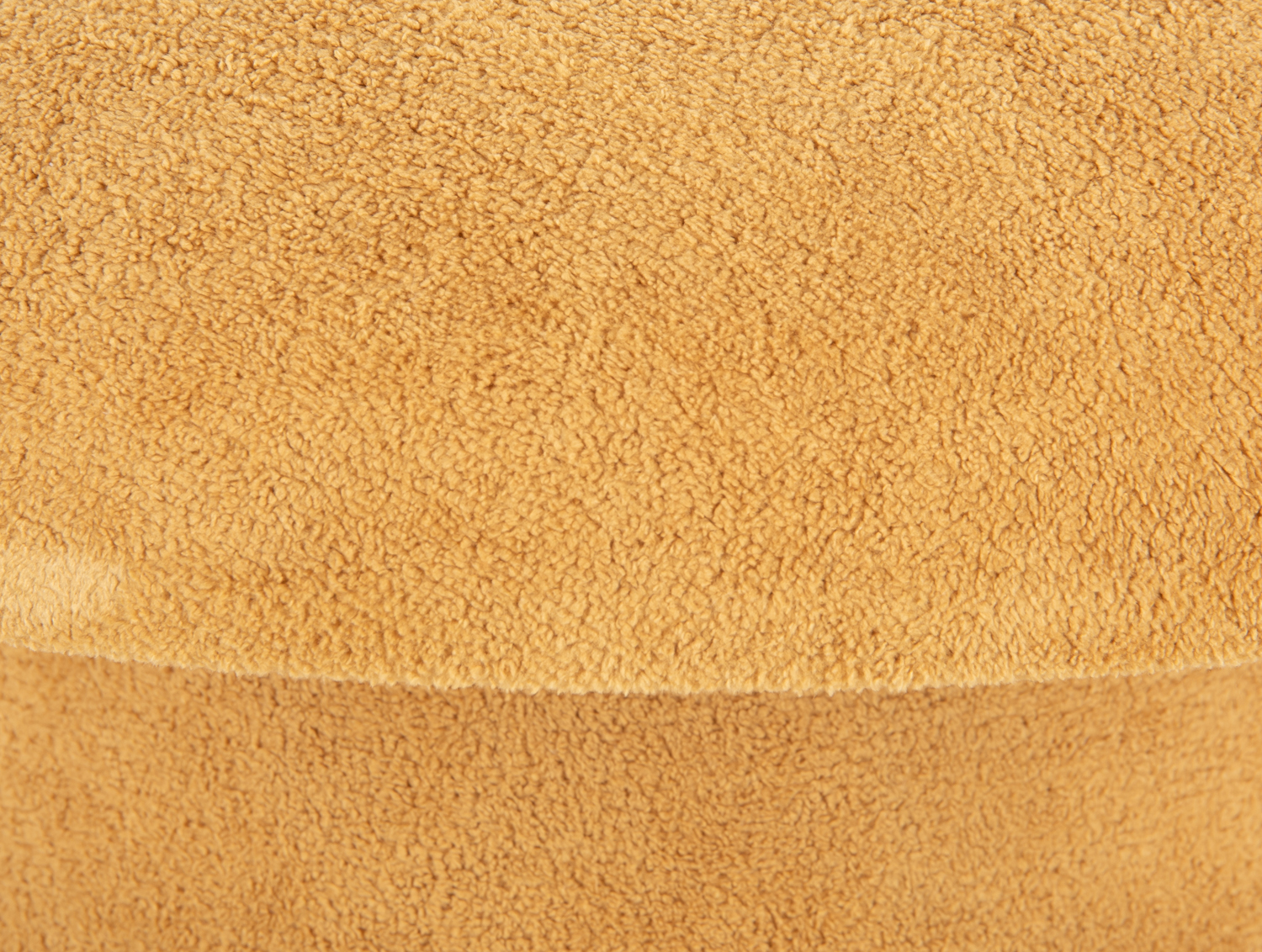 Pouf Mushroom brushed velvet ochre yellow