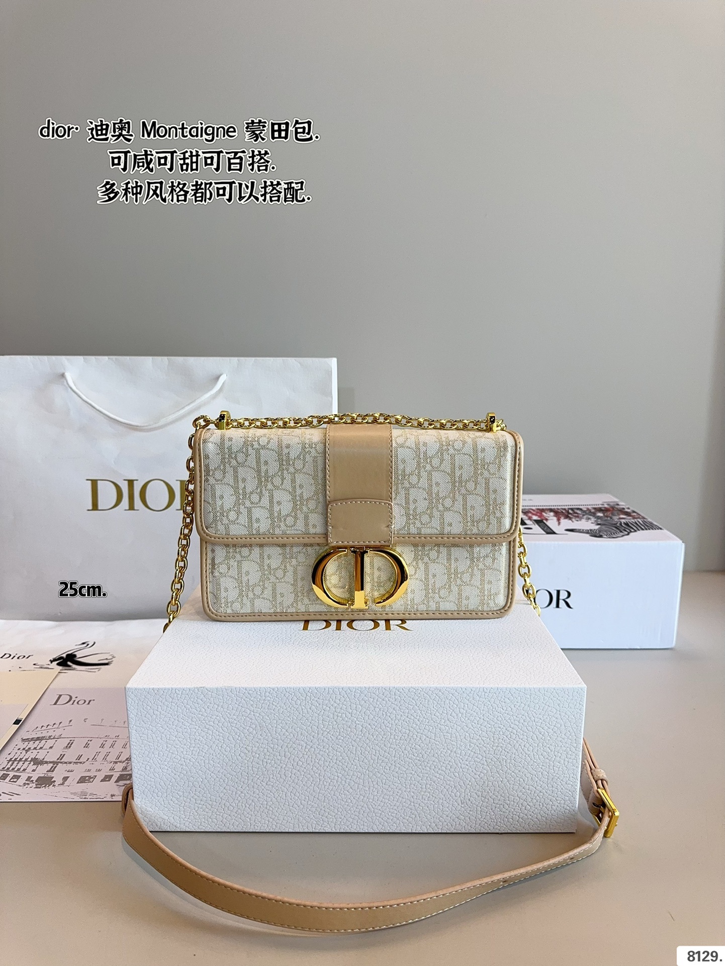 D new arrival Montaigne bag size: 25/21cm - Top Club