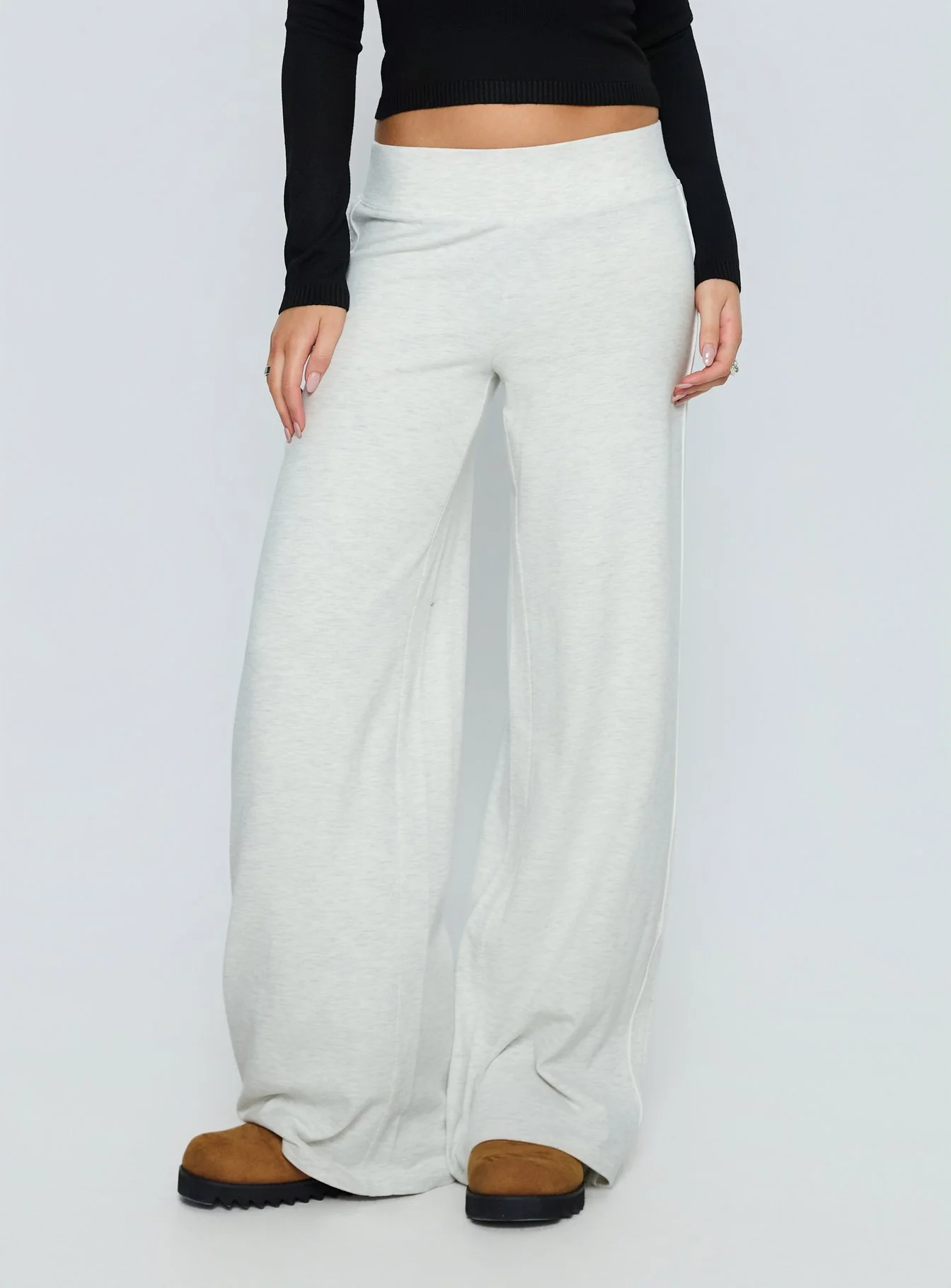 Ascenda Straight Leg Track Pant Grey Marle