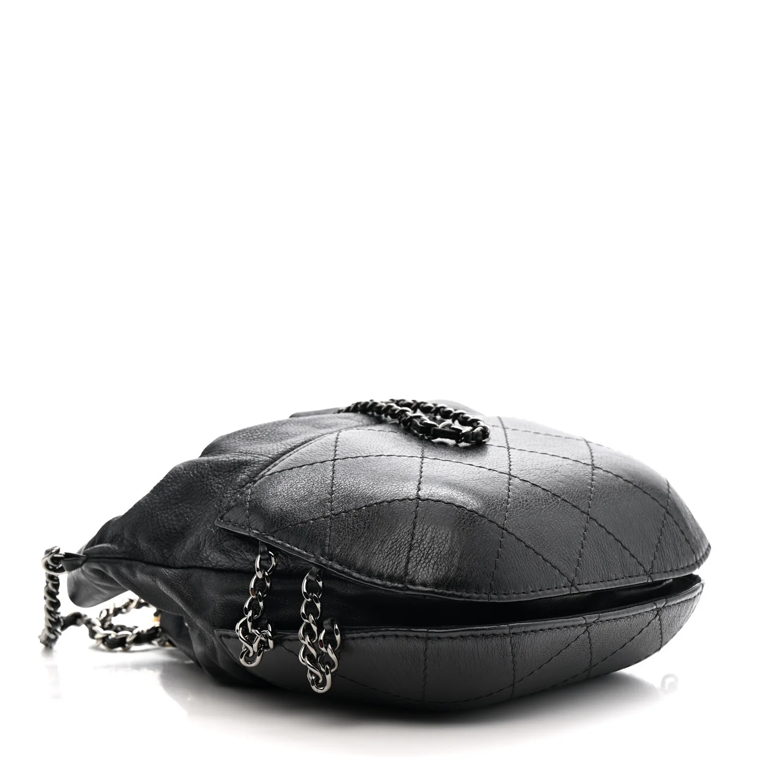 Calfskin Quilted Small Gabrielle Bucket Black - Top Club