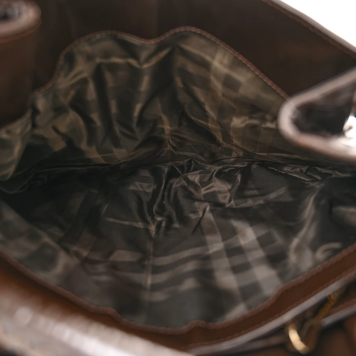 Nylon Quilted Bromley Hobo Brown - Top Club