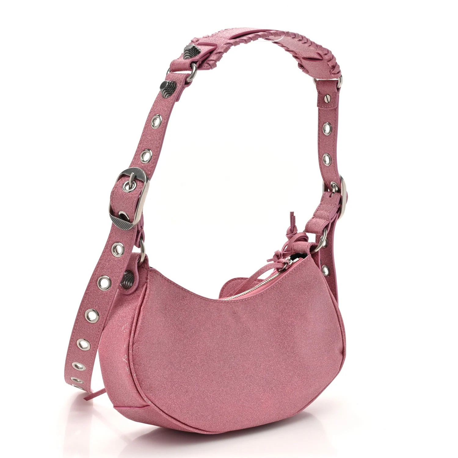 Sparkling Fabric Le Cagole Shoulder Bag XS Sweet Pink - Top Club