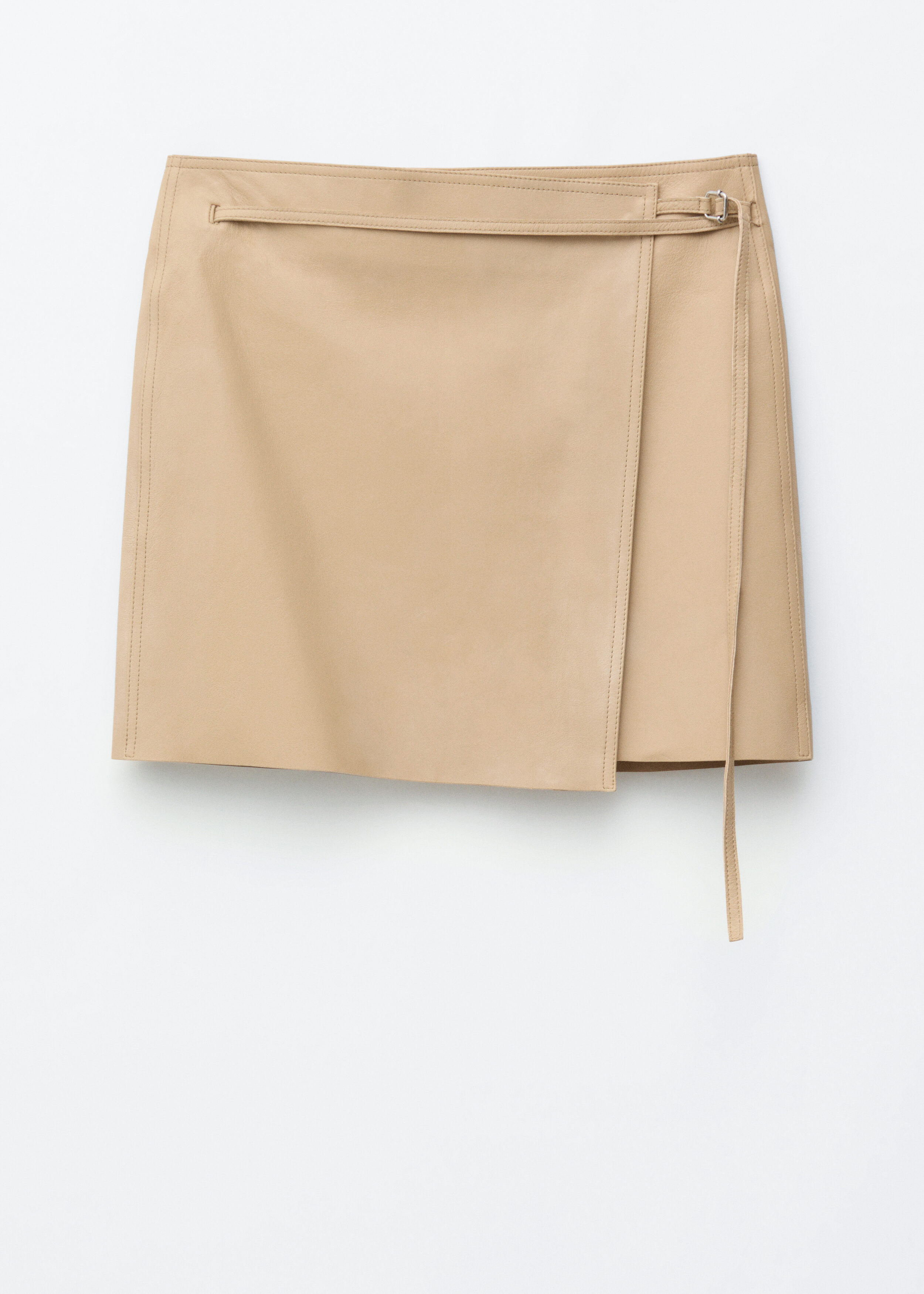 & Other Stories LEATHER WRAP MINI SKIRT