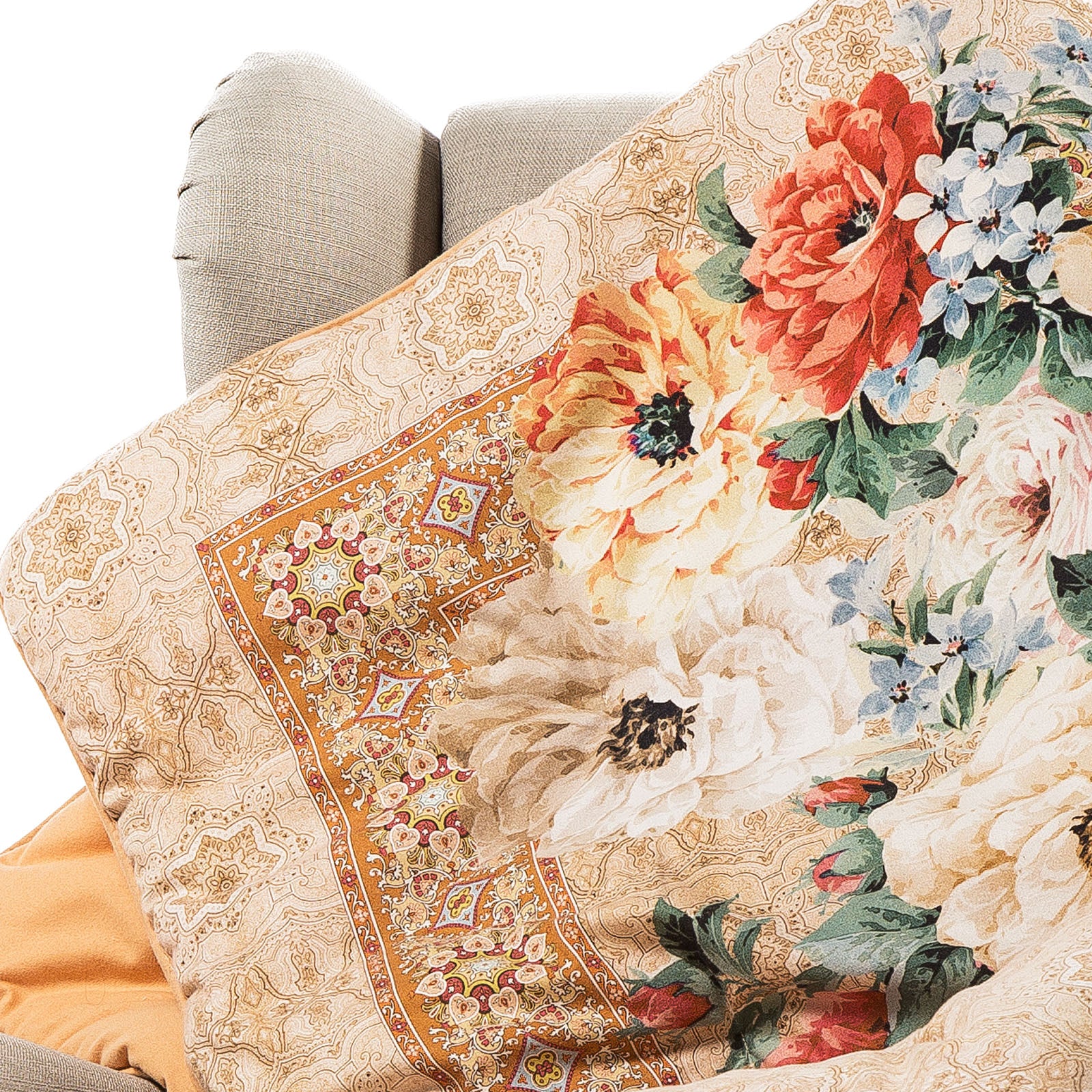 Plaid Scaldotto In Cotone Royal Cm. 130X170 Oro Caleffi