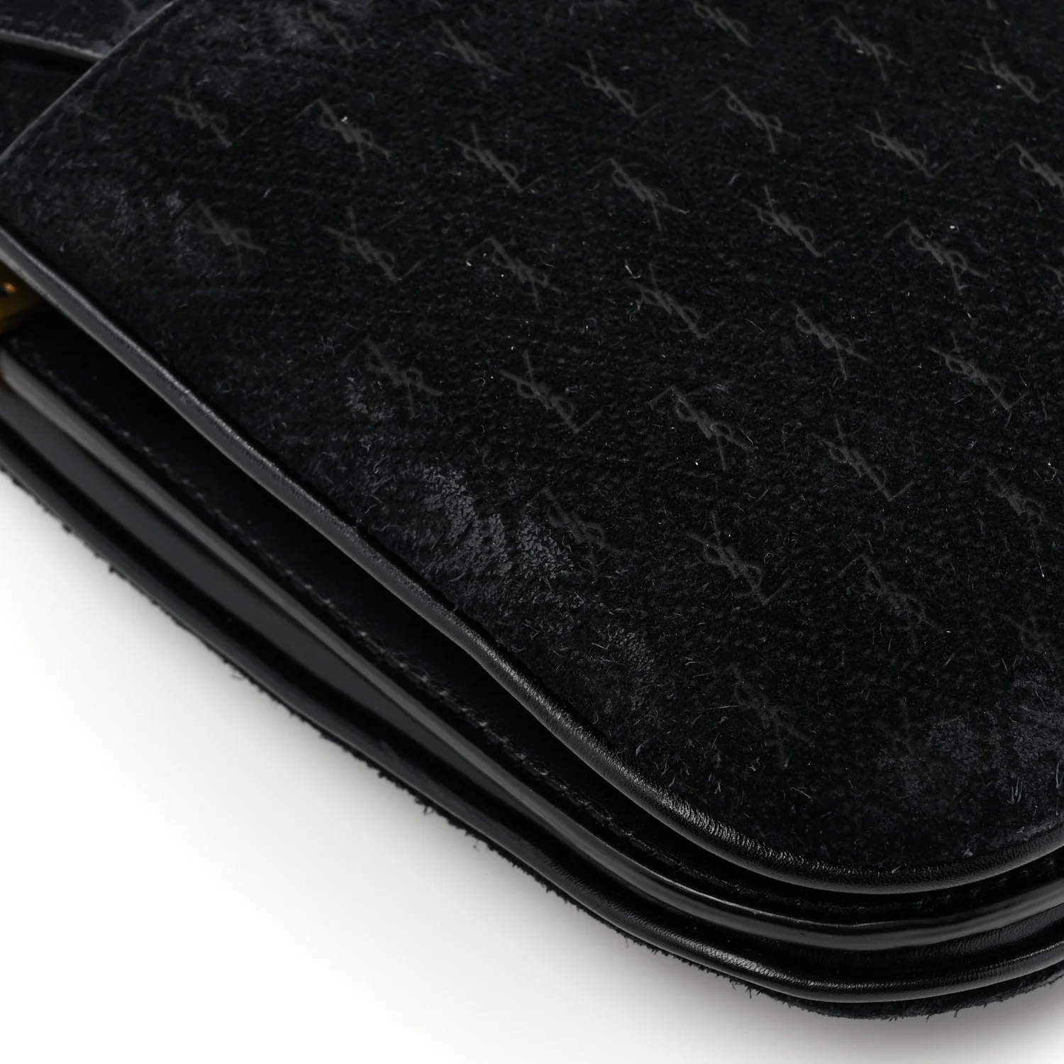Suede All-Over Monogram Small Le Monogramme Satchel Black - Top Club