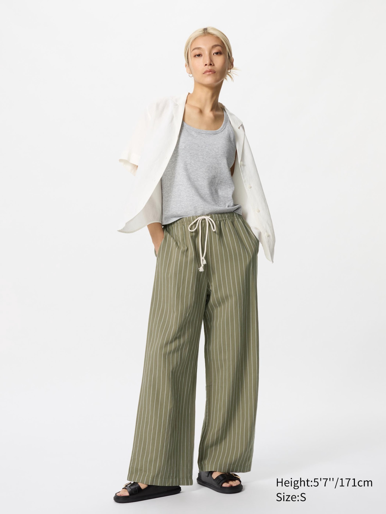 Linen Blend Easy Pants