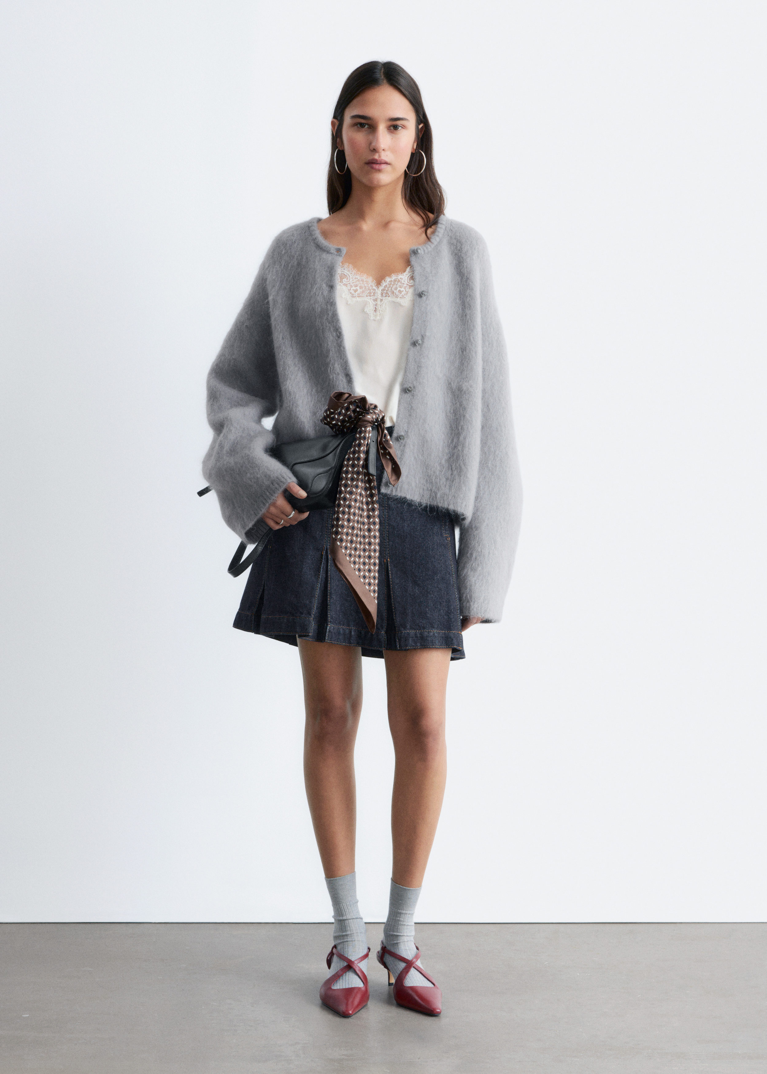 & Other Stories BRUSHED MOHAIR-BLEND CARDIGAN