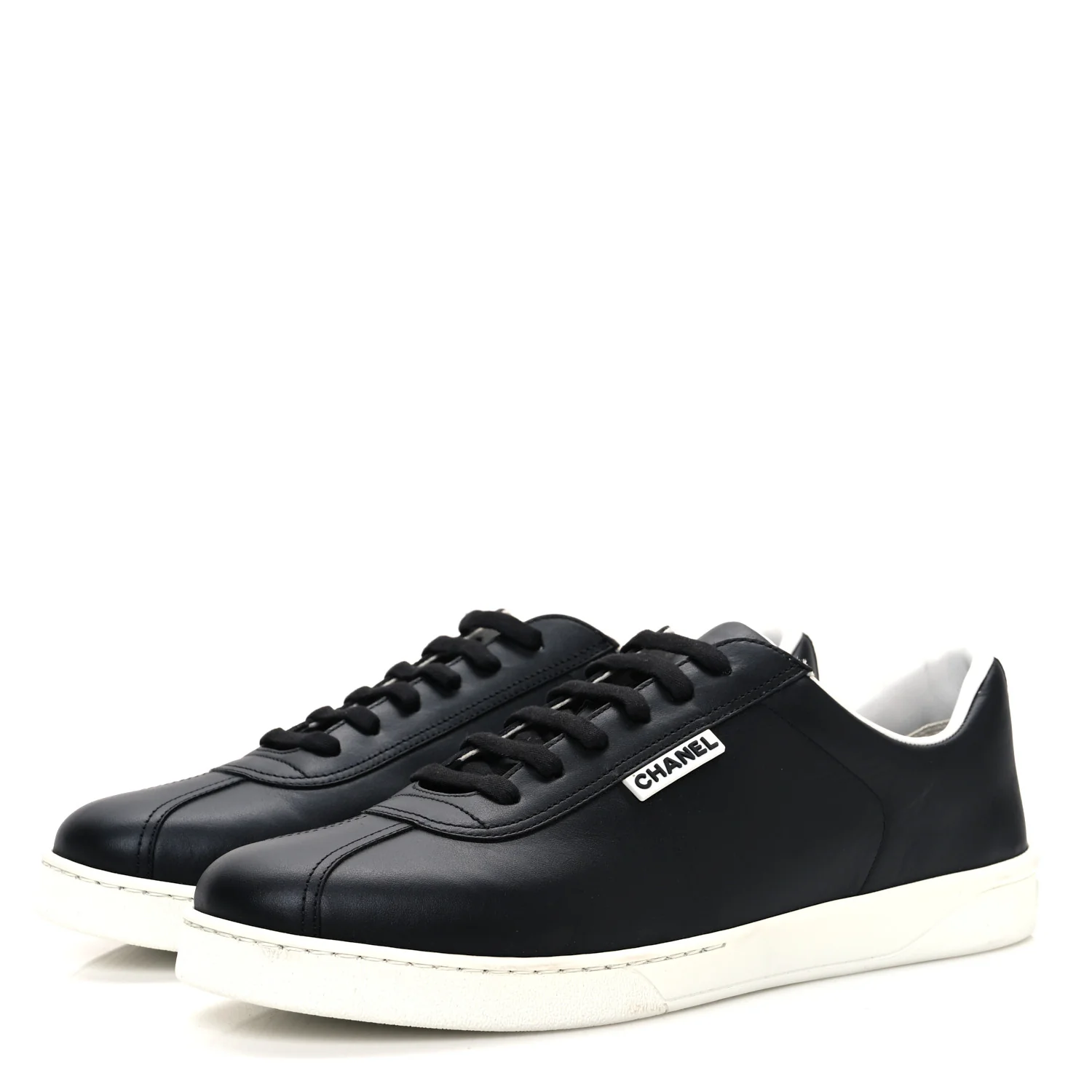 Calfskin CC Mens Sneakers 44 Black - Top Club