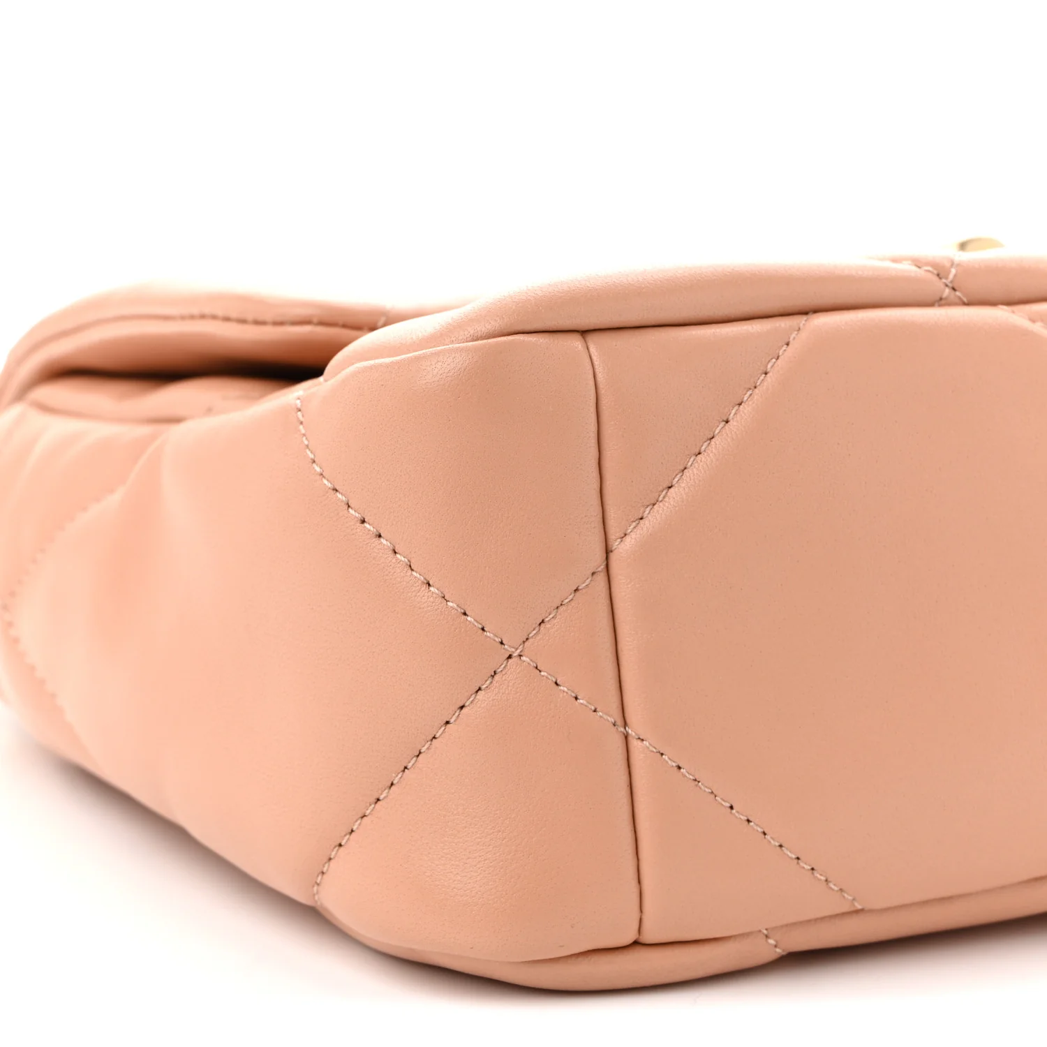 Lambskin Quilted Medium Chanel 19 Flap Beige - Top Club