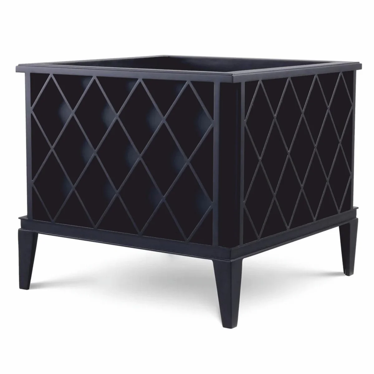 Luxury flower pot black 76 x 76 x H. 69 cm - garden decoration