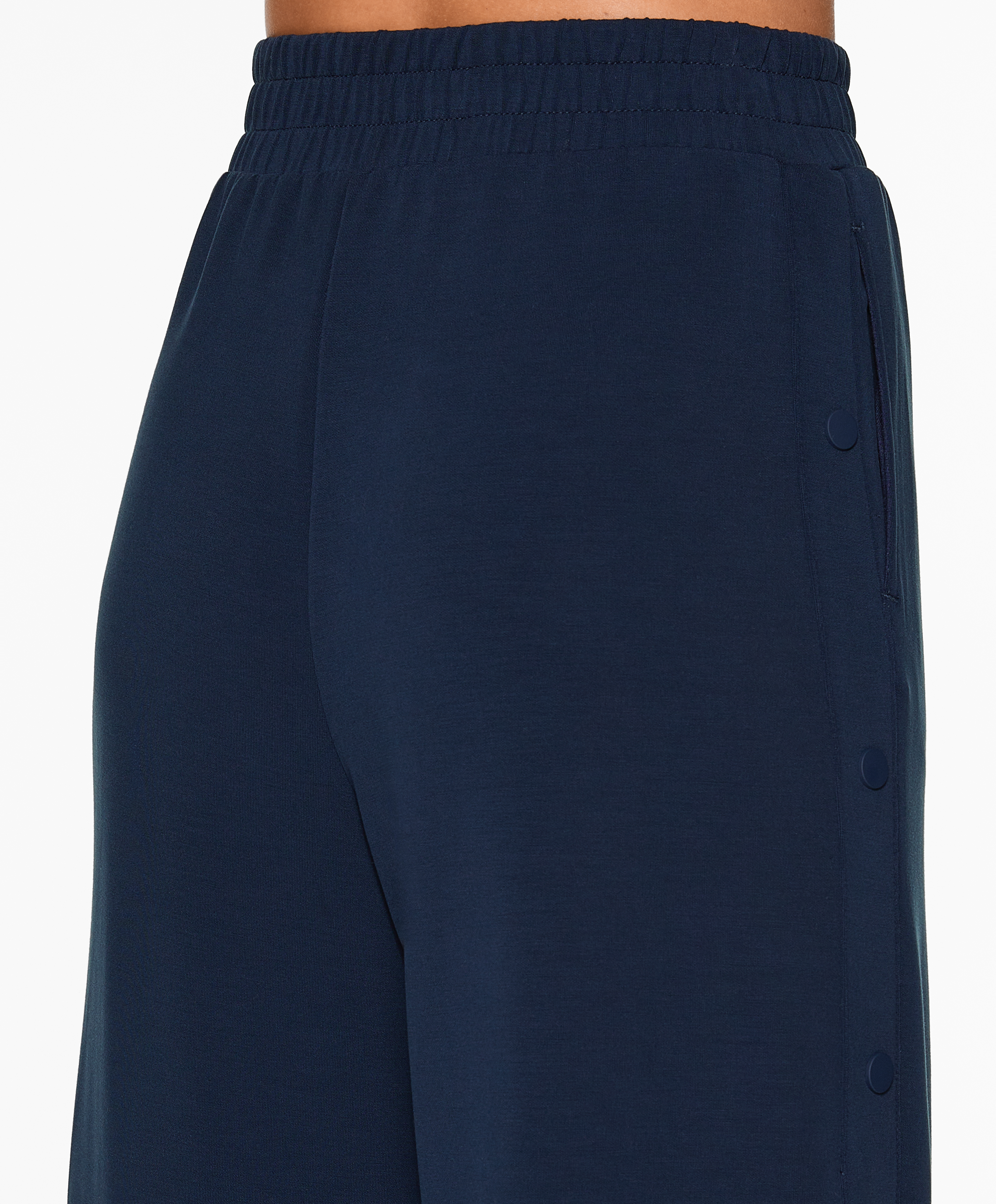 OYSHO Soft-touch wide, straight-leg trousers with modal and buttons