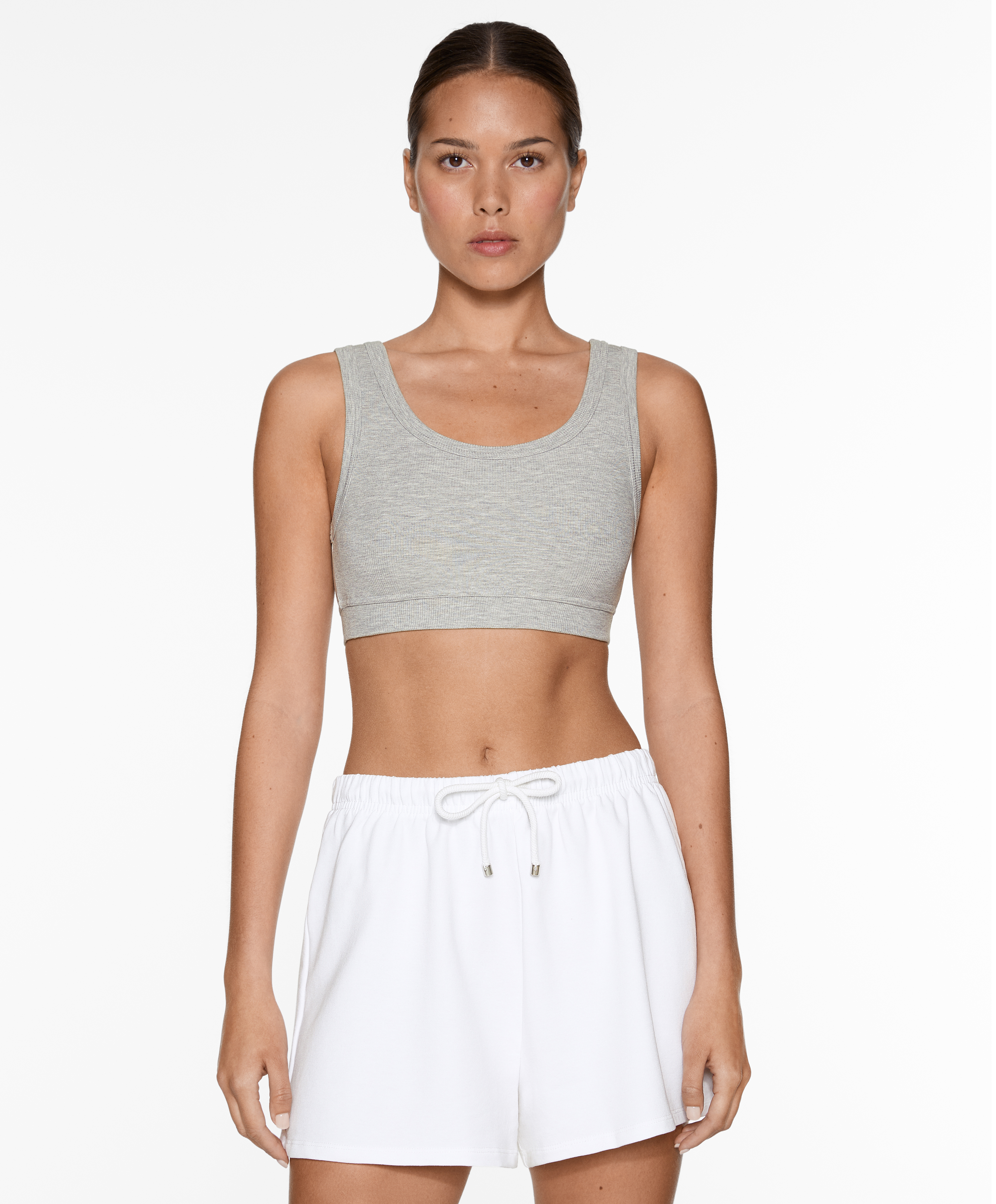 OYSHO Rib bra top with modal
