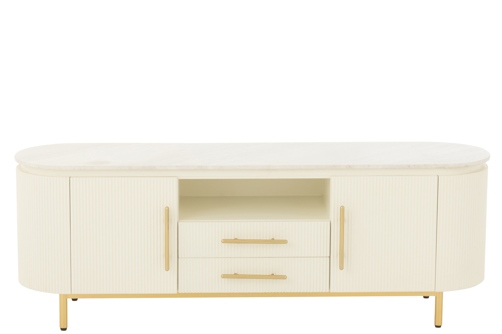 Tv-meubel Clara wit/goud