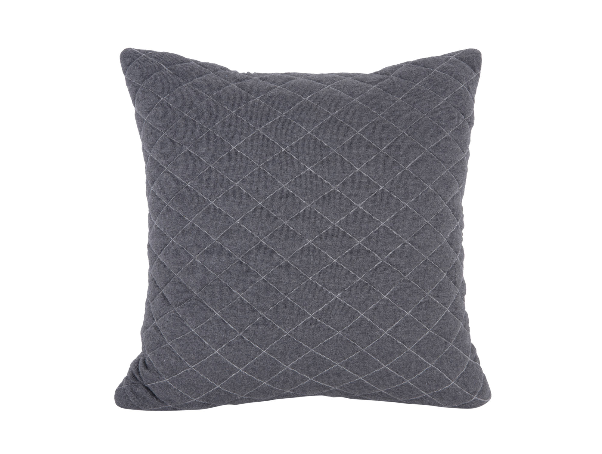 Cushion Diamonds quilted cotton dark grey