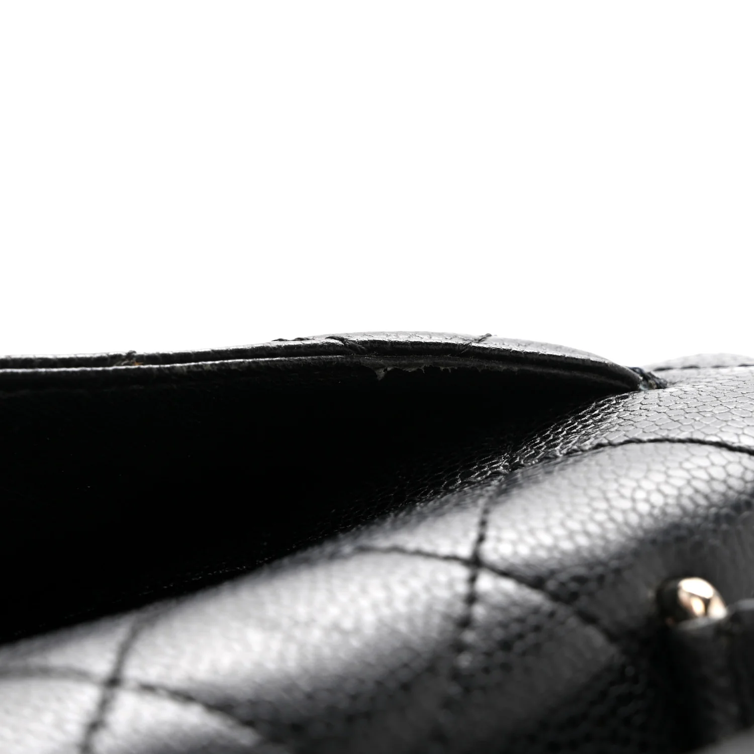 Caviar Quilted Jumbo Kelly Flap Black - Top Club