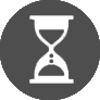 Sablier : symbole du temps et de la durée.