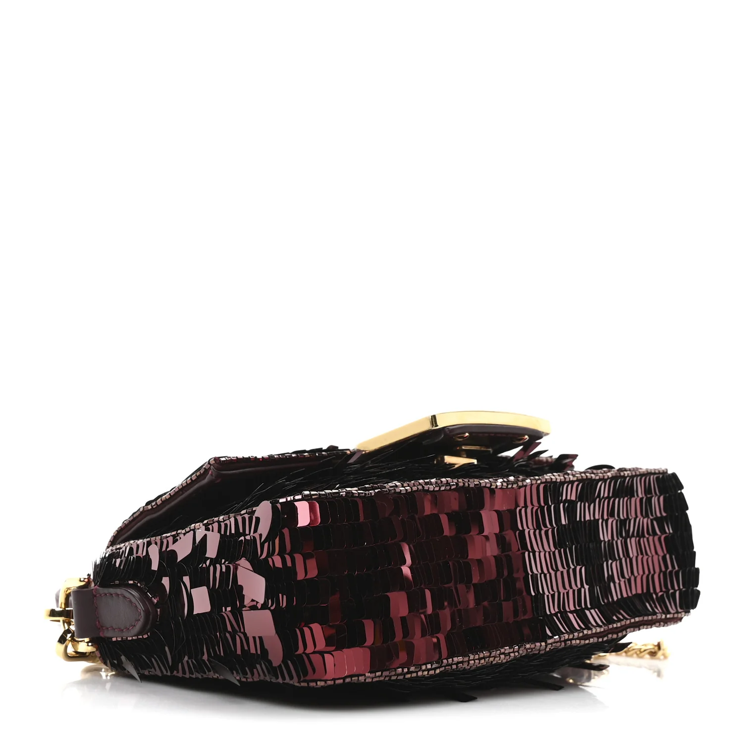 Sequin Paillettes Vitello Grace Sex and the City Mini Baguette Granata - Top Club
