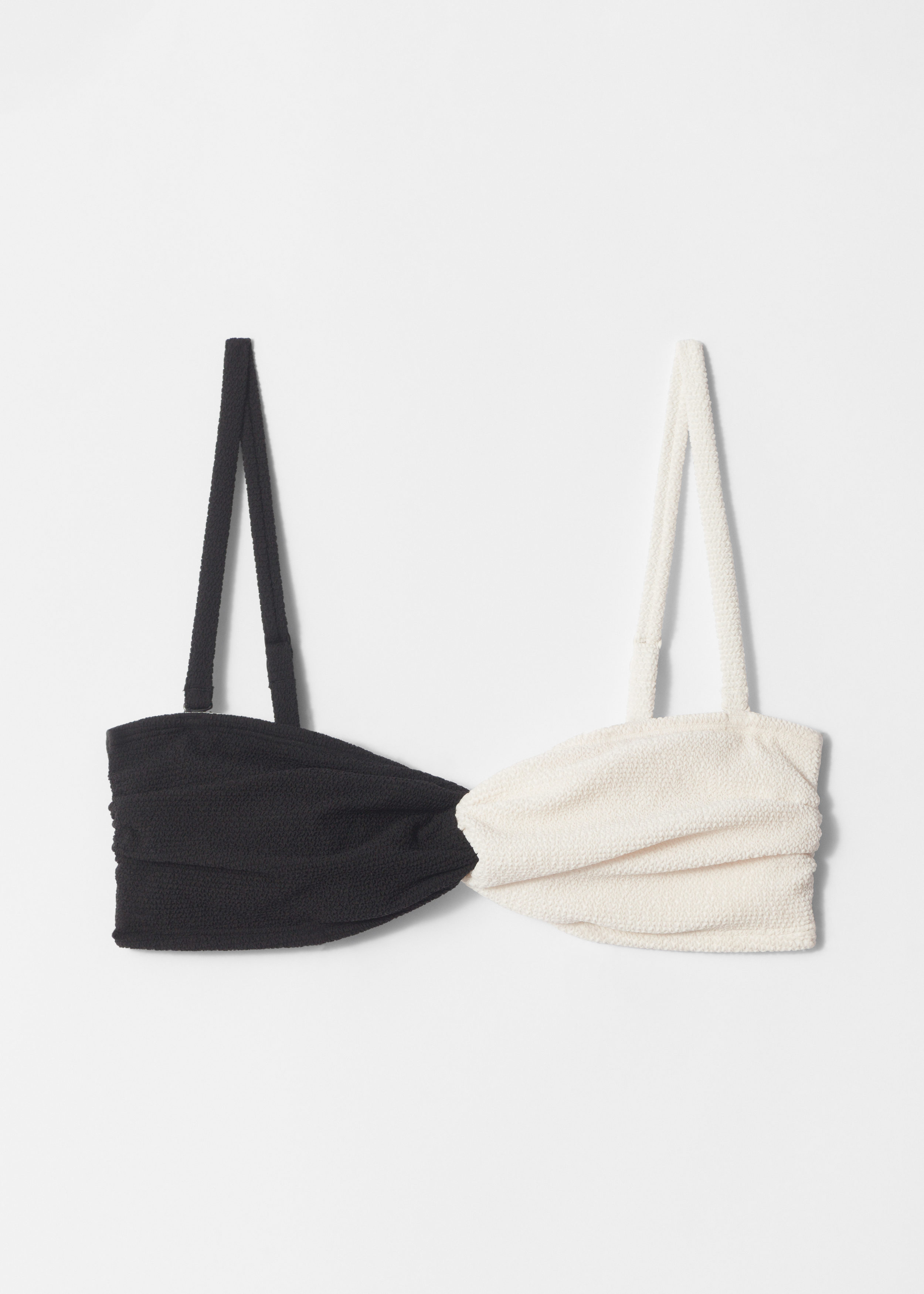 & Other Stories TEXTURED BANDEAU BIKINI TOP