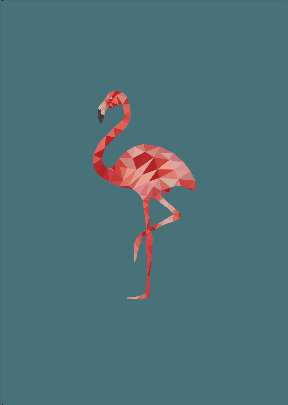 Poster Flamingo 40 x 50 cm