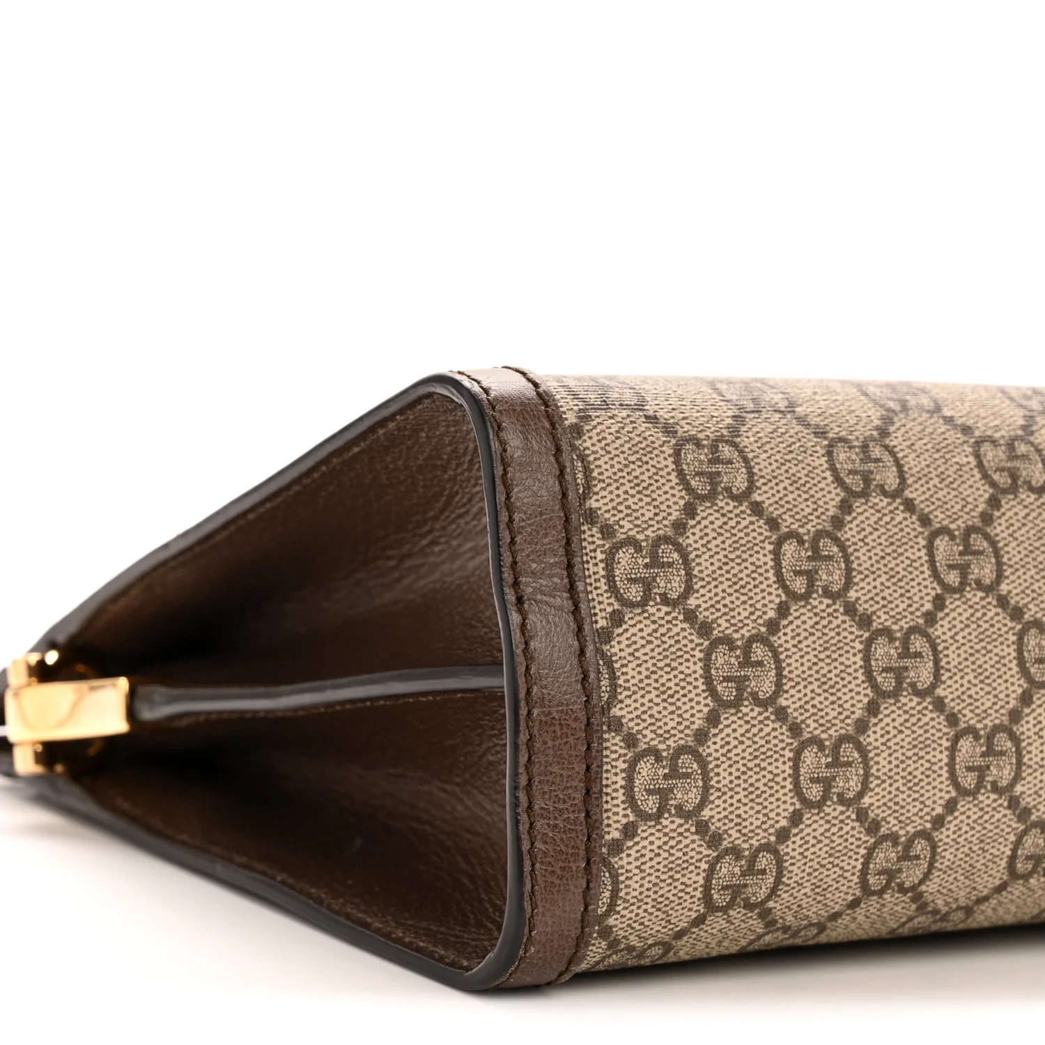GG Supreme Monogram Web Medium Ophidia Chain Shoulder Bag Brown - Top Club