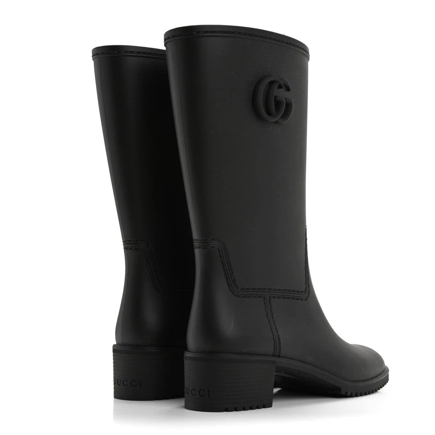 Rubber Double G Womens Rain Boots 37 Black - Top Club