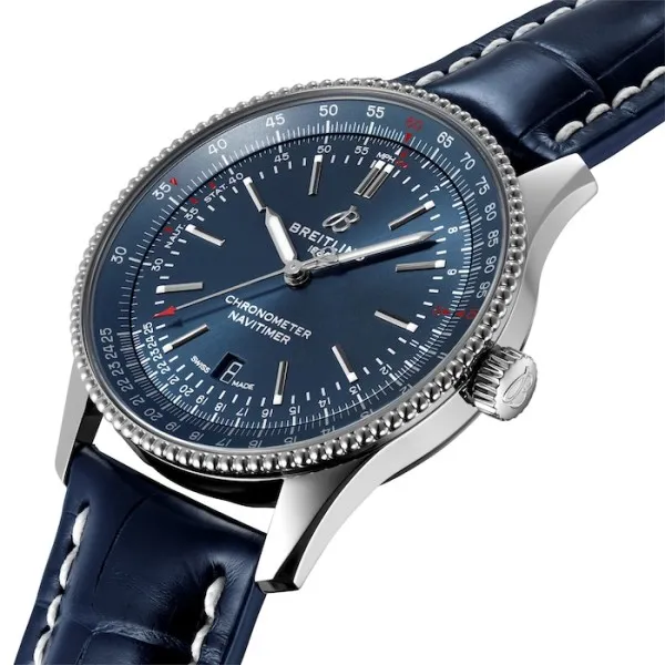 Breitling Navitimer Men Automatic Blue Alligator Watch A17326161C1P3