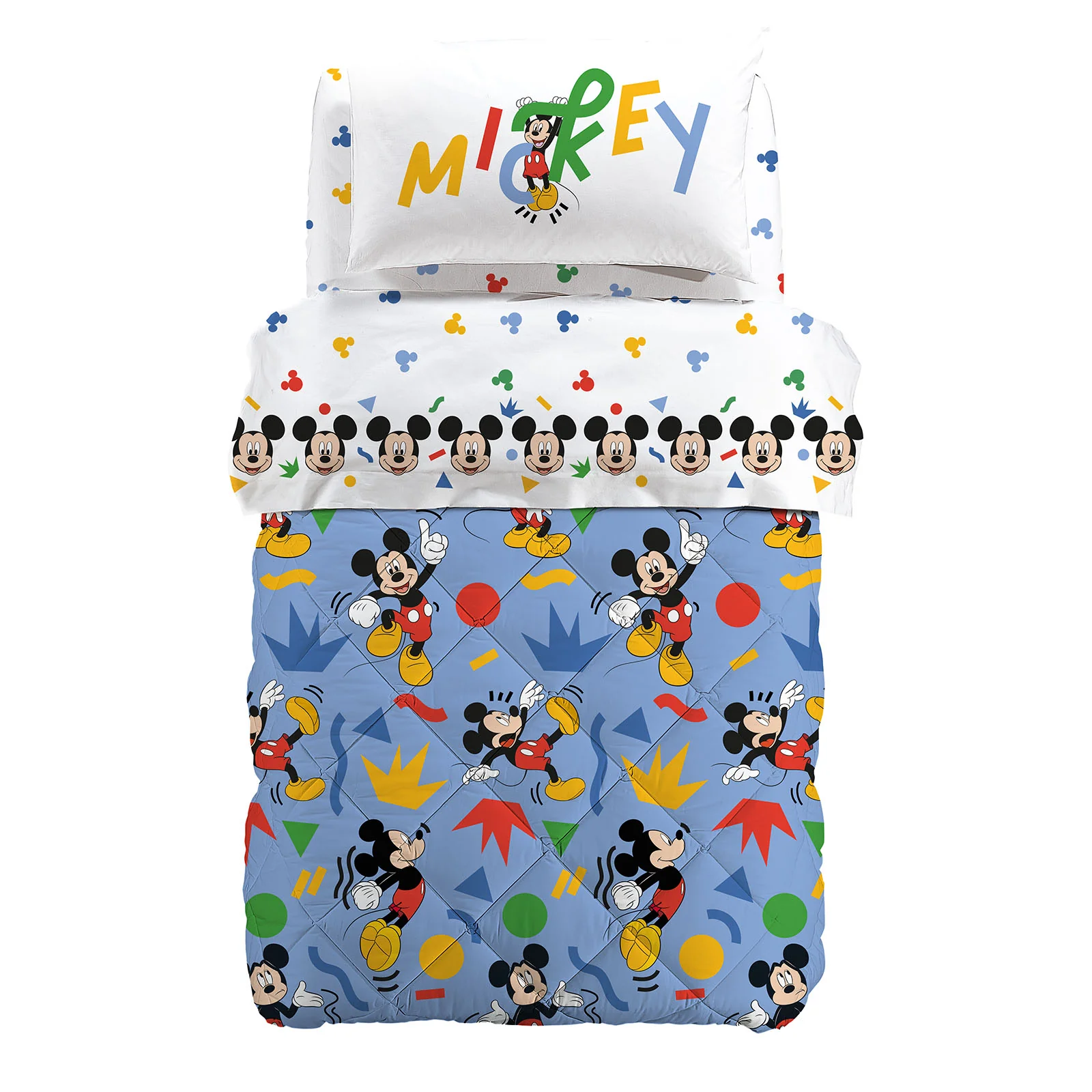 Mickey Colors cotton quilt square and half unique Warner Bros Baby