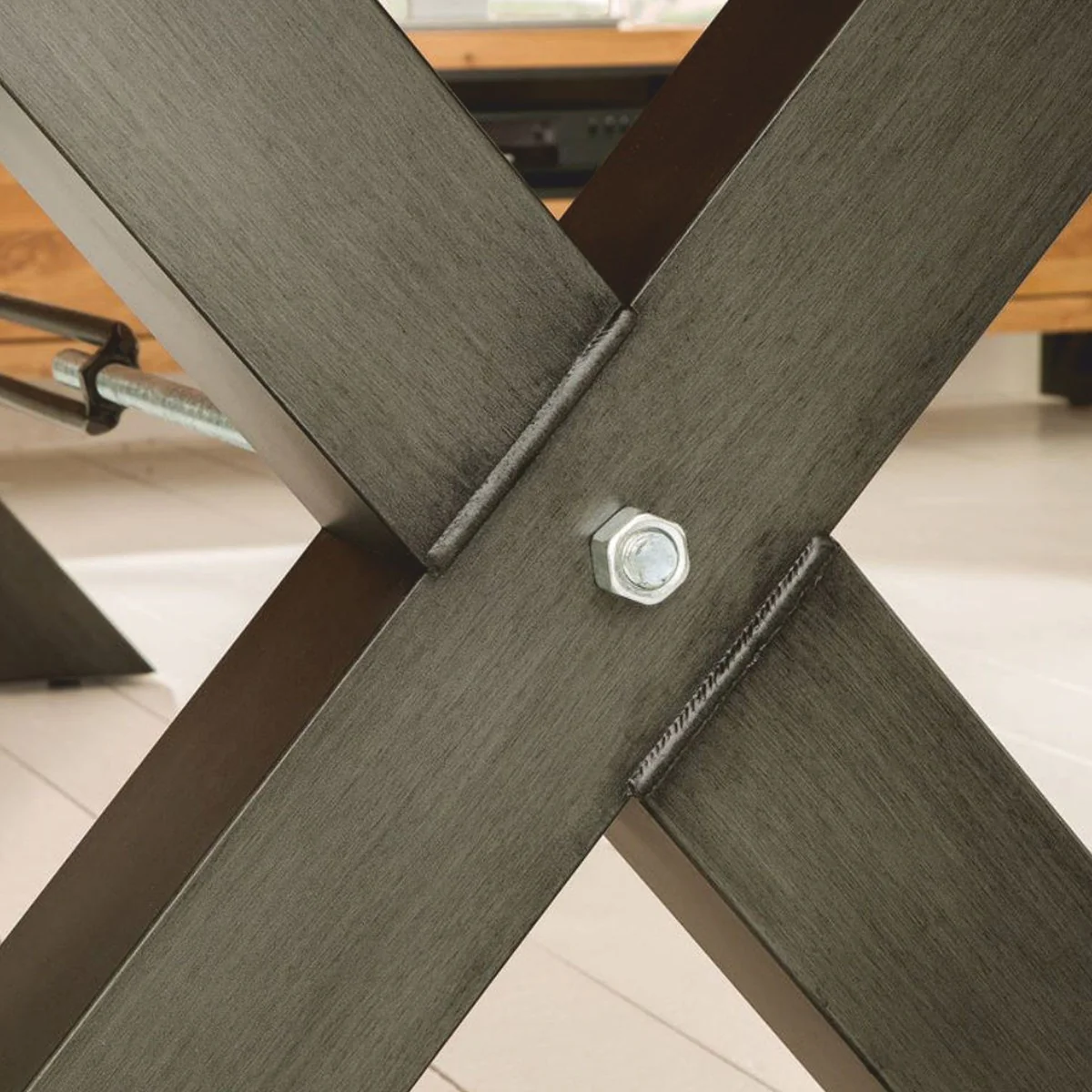Dining table natural / black 200 cm - Rectangular kitchen table