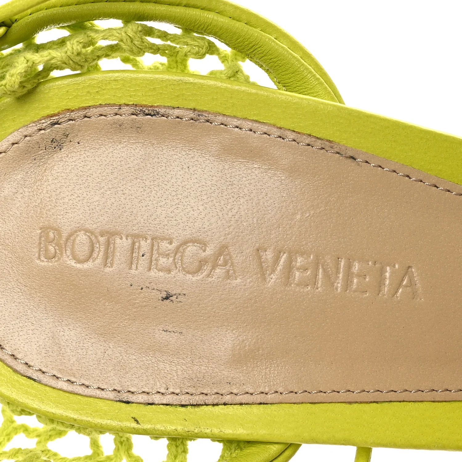 Mesh Nappa Stretch Ankle Tie Sandals 39 Kiwi - Top Club