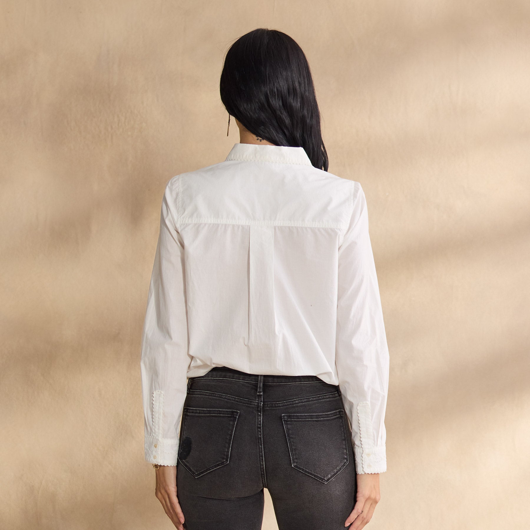 Clarice Tuxedo Shirt, Petite - Sundance Living