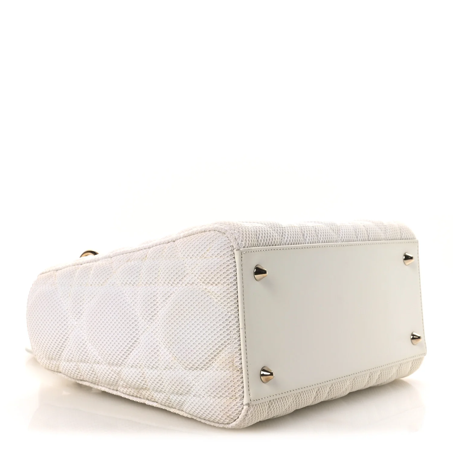 Macrocannage Technical Fabric Medium Lady Dior White - Top Club