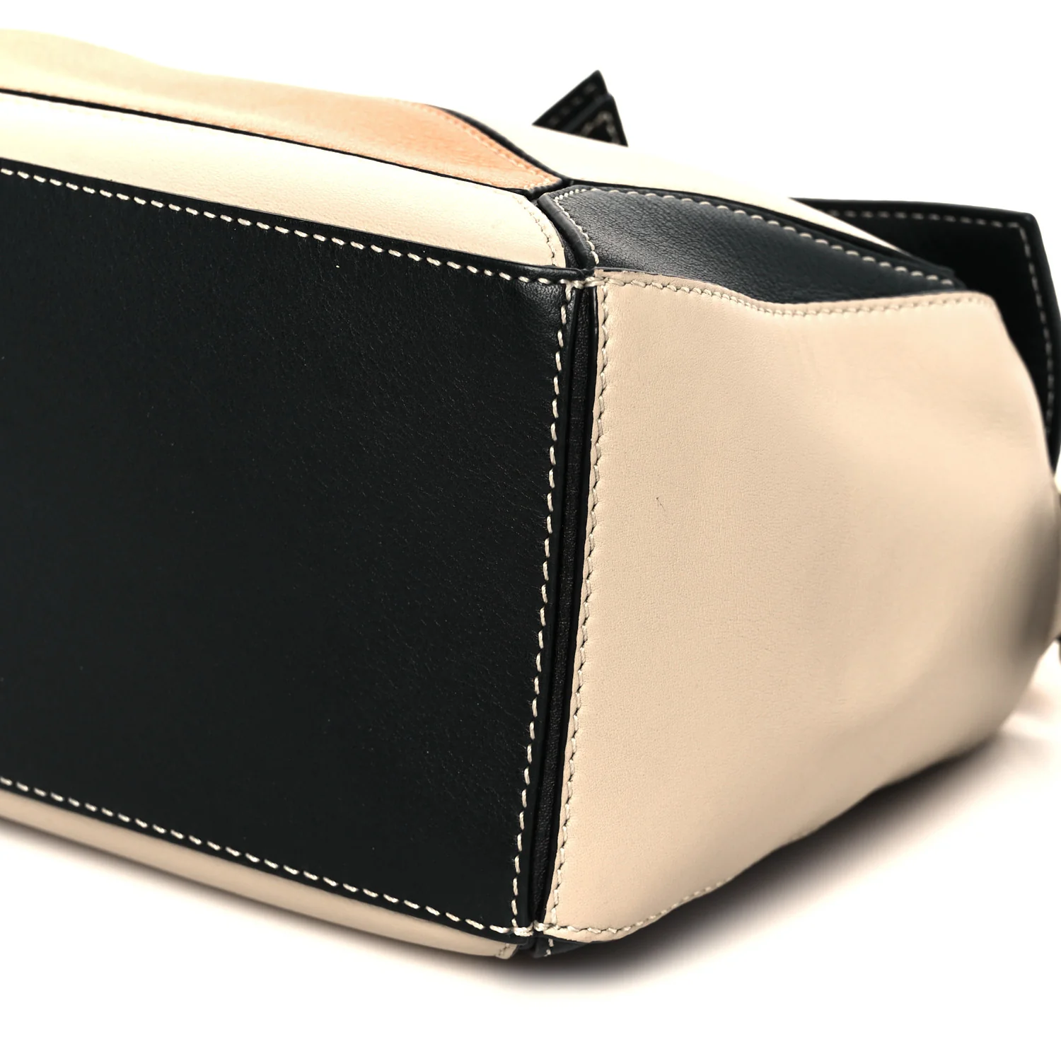 Calfskin Small Puzzle Bag Amber Light Oat Black - Top Club